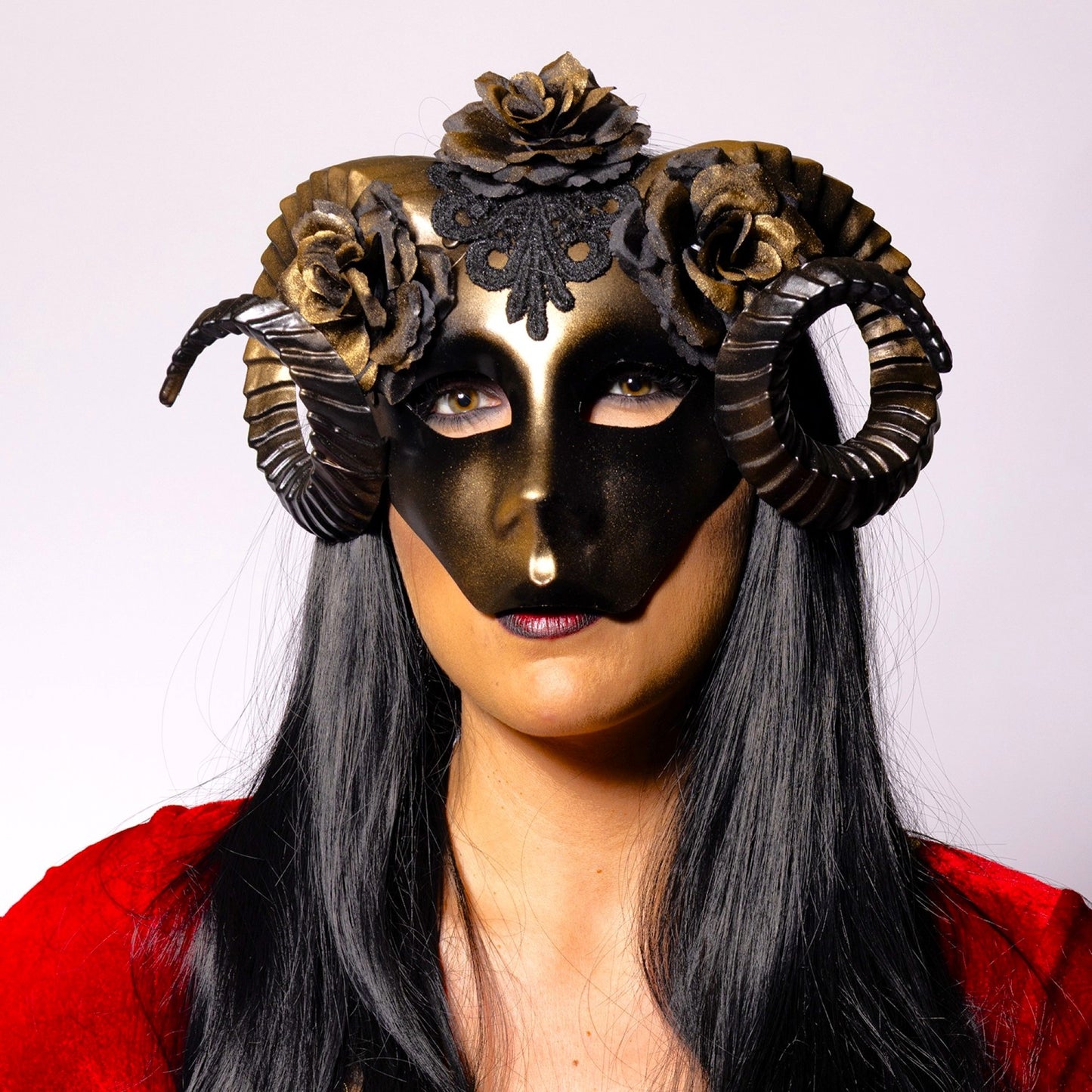 Eye Mask, Floral Ram, Golden