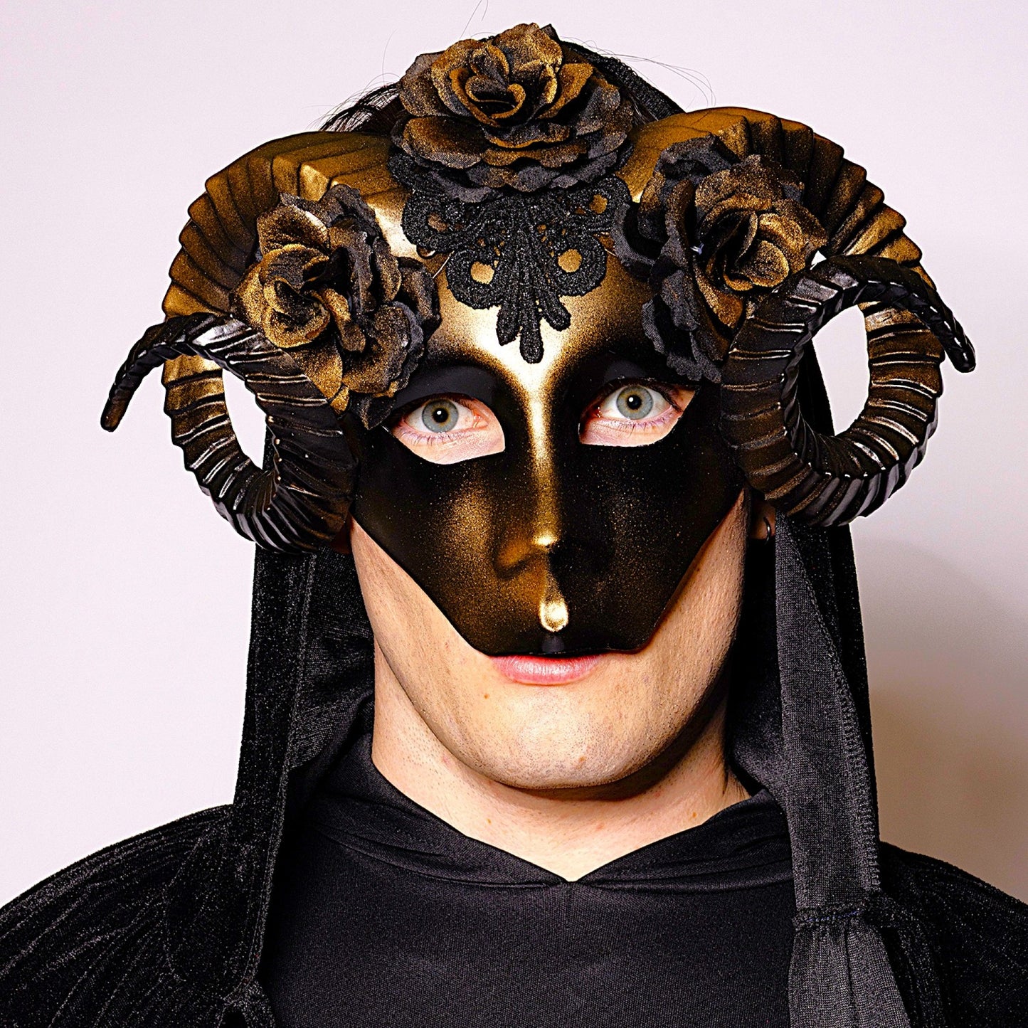 Eye Mask, Floral Ram, Golden