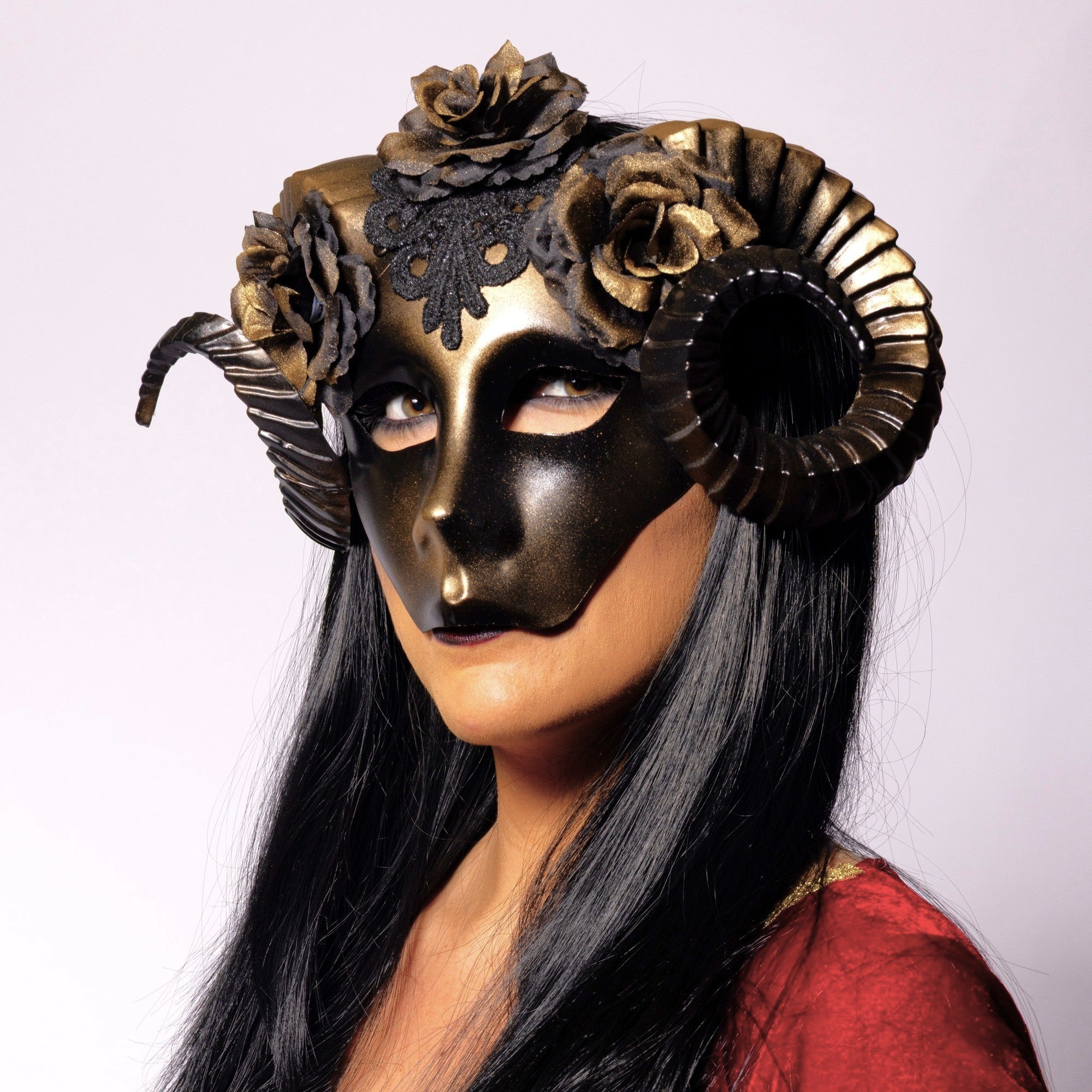 Eye Mask, Floral Ram, Golden
