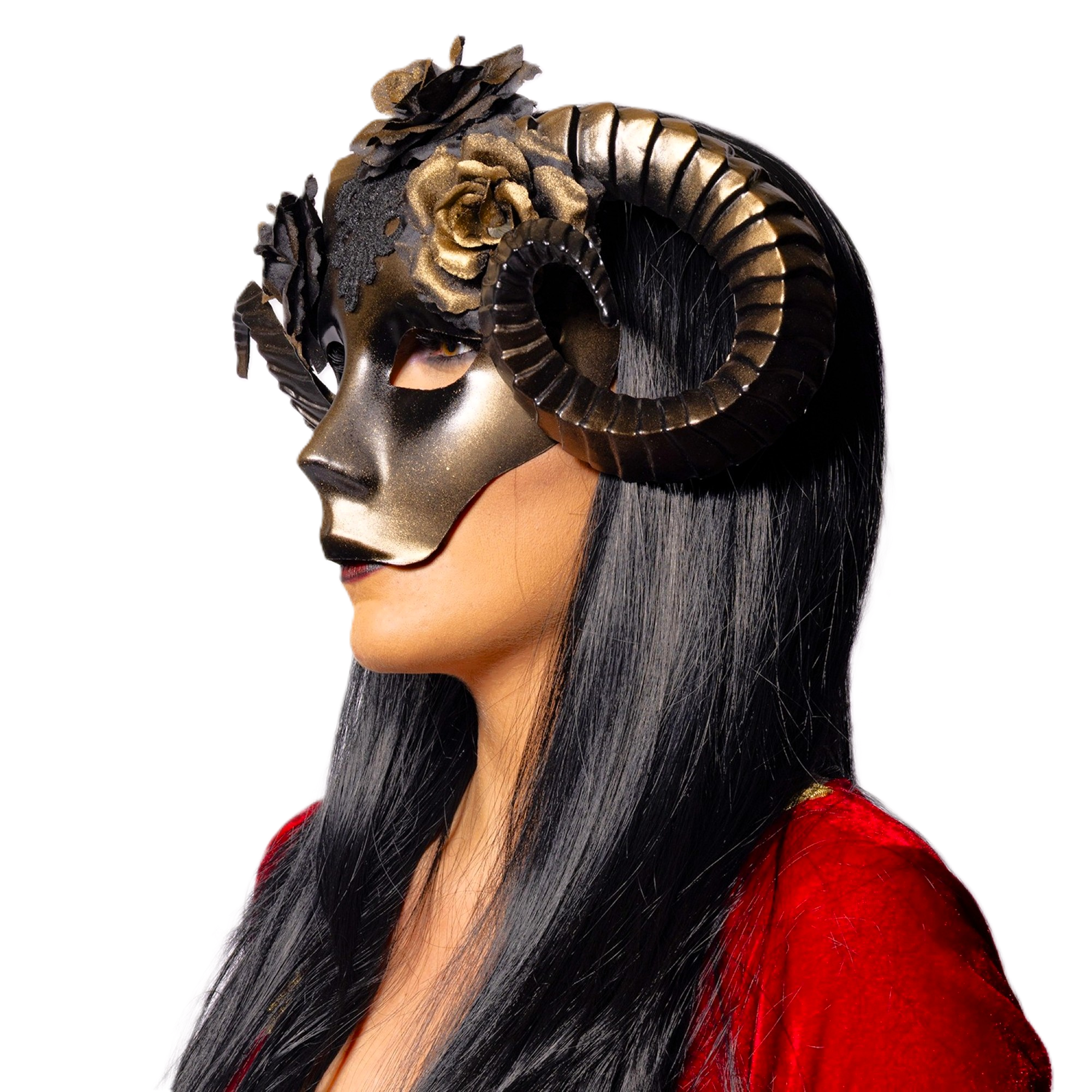 Eye Mask, Floral Ram, Golden