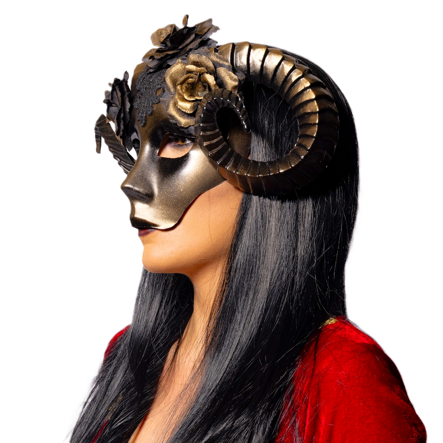 Eye Mask, Floral Ram, Golden