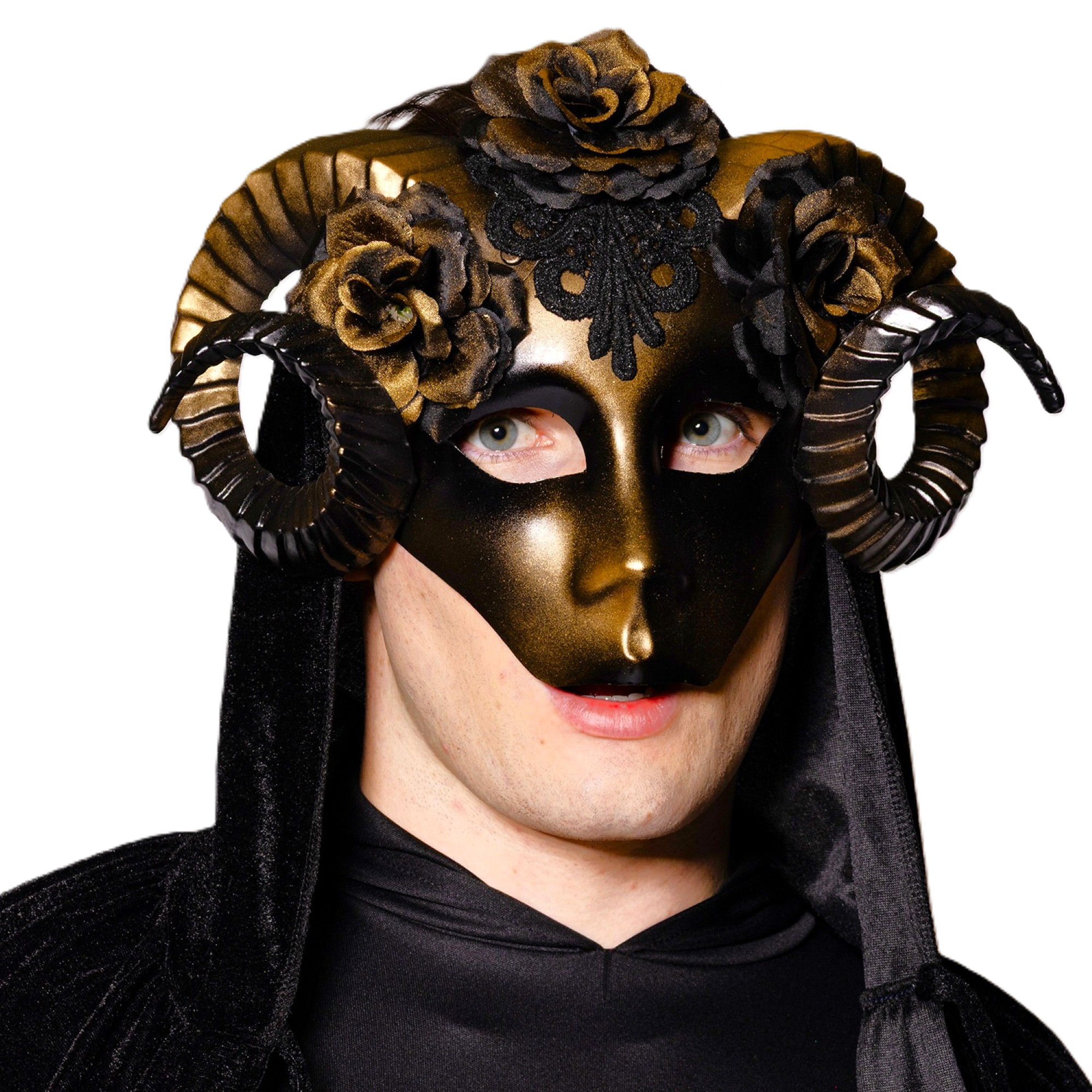 Eye Mask, Floral Ram, Golden