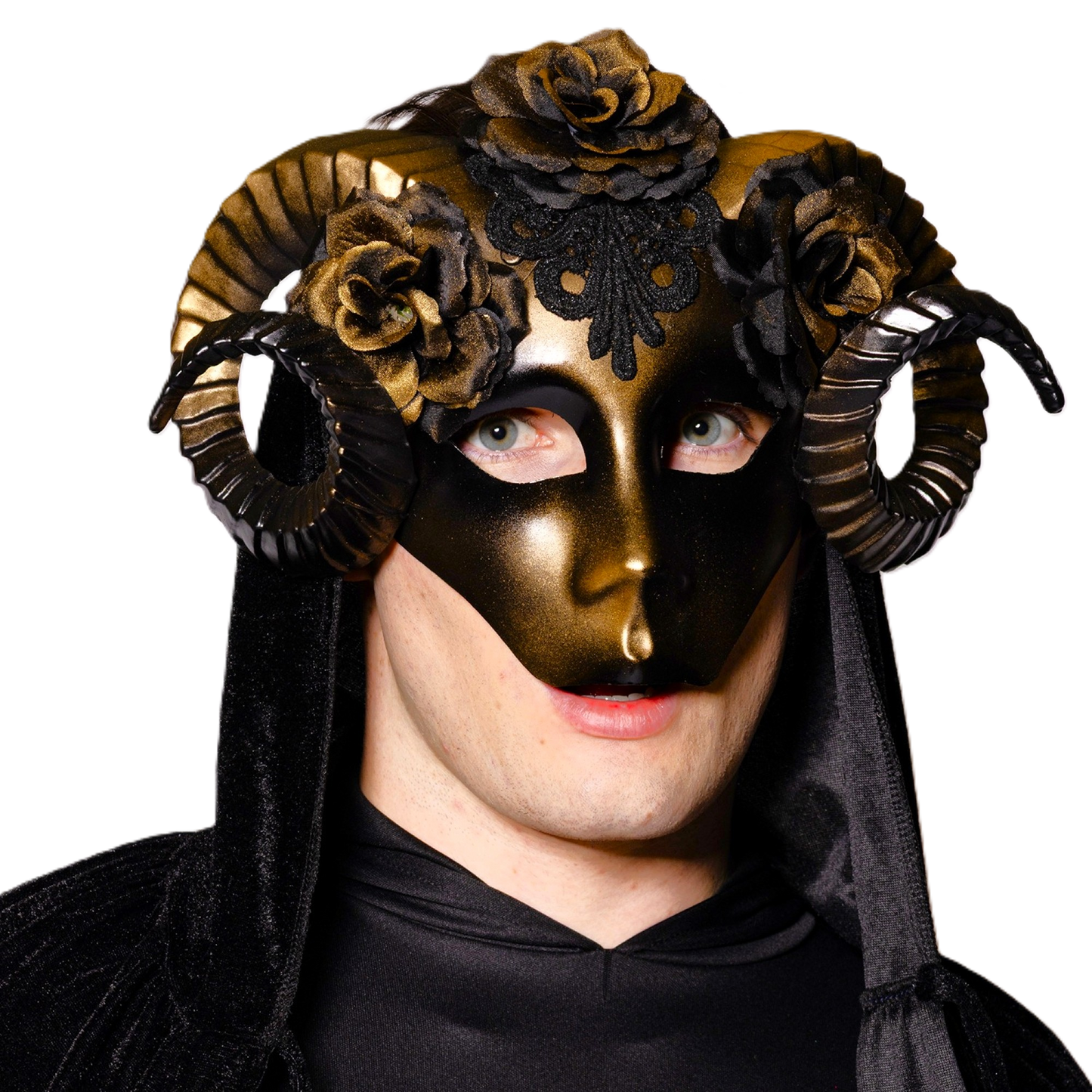 Eye Mask, Floral Ram, Golden