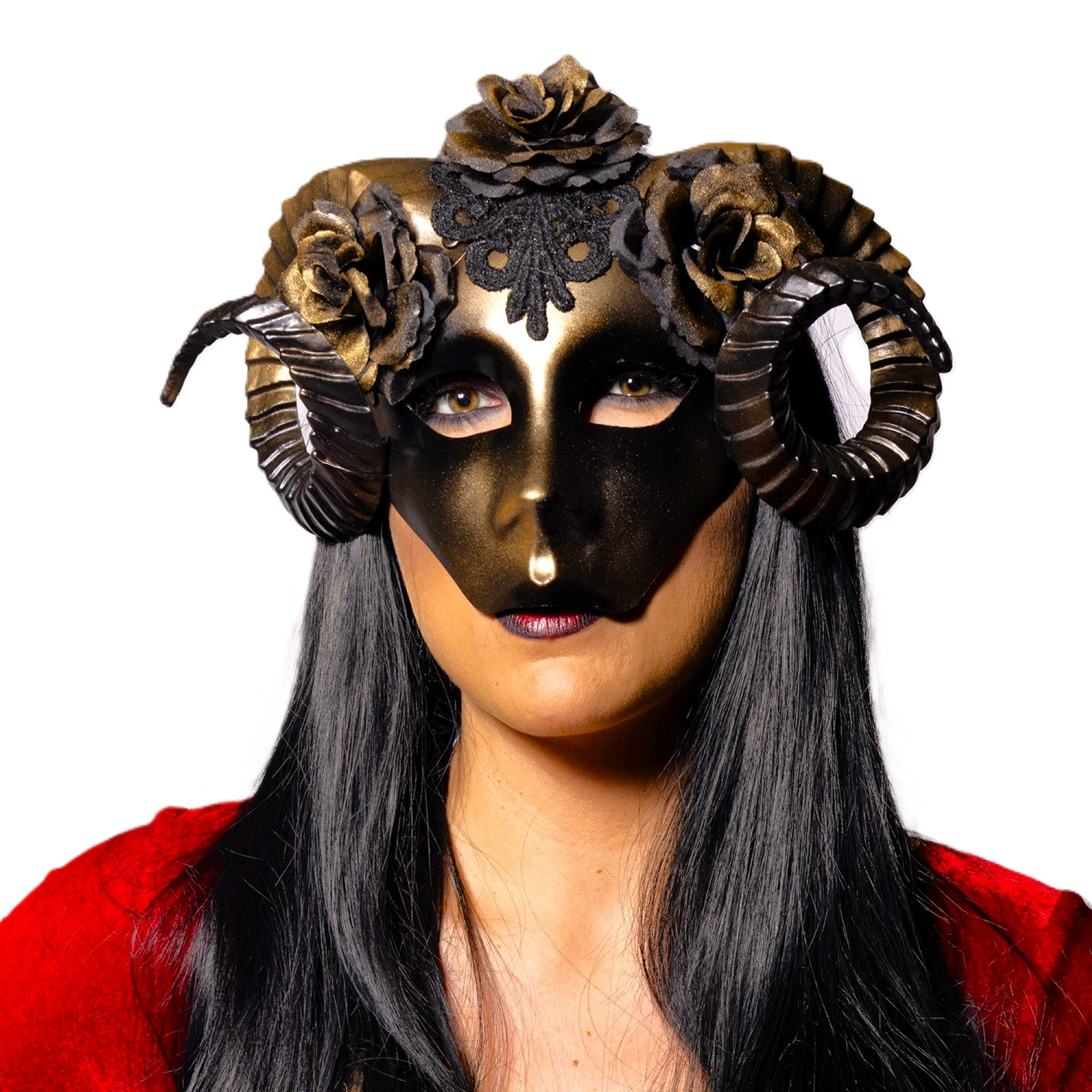 Eye Mask, Floral Ram, Golden