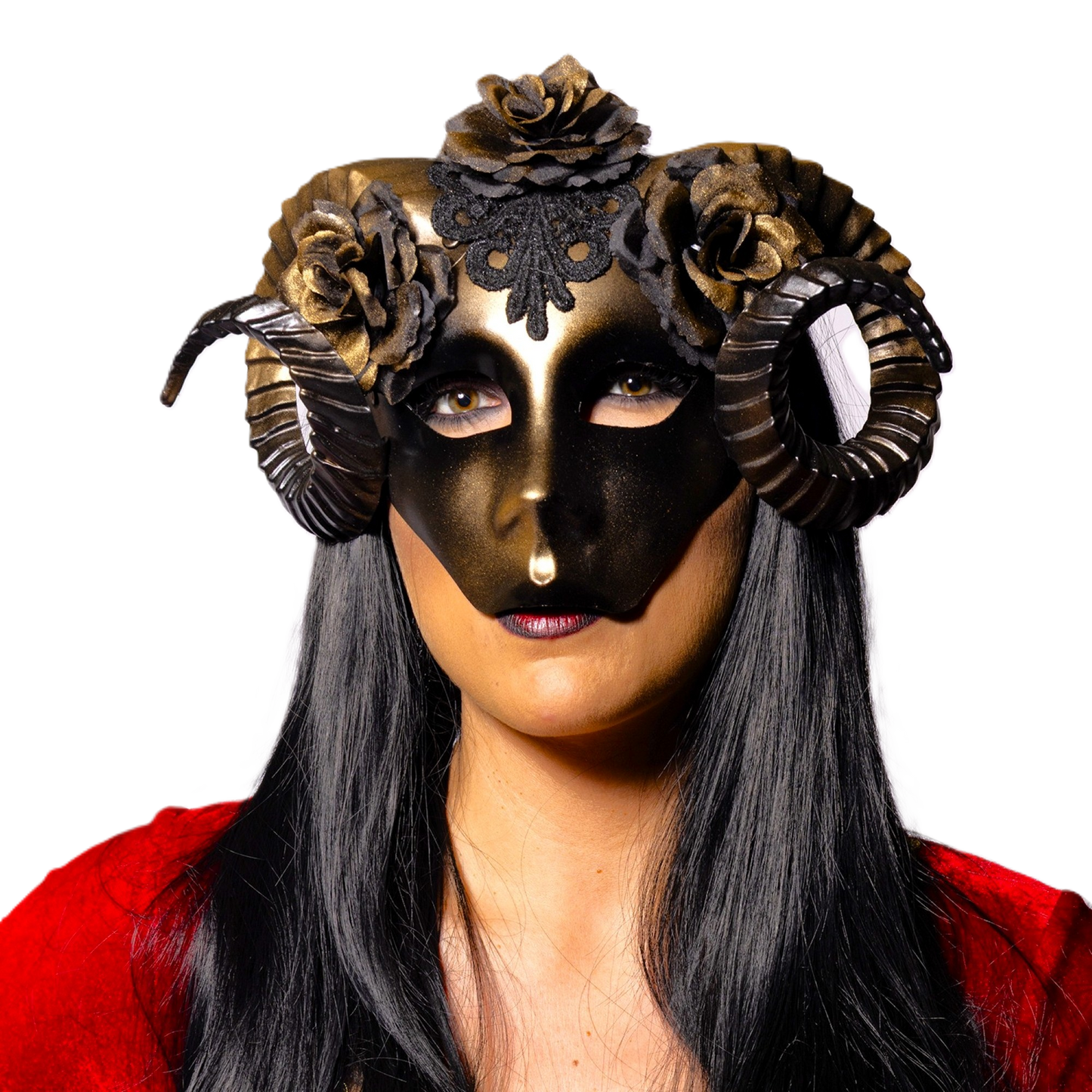 Eye Mask, Floral Ram, Golden