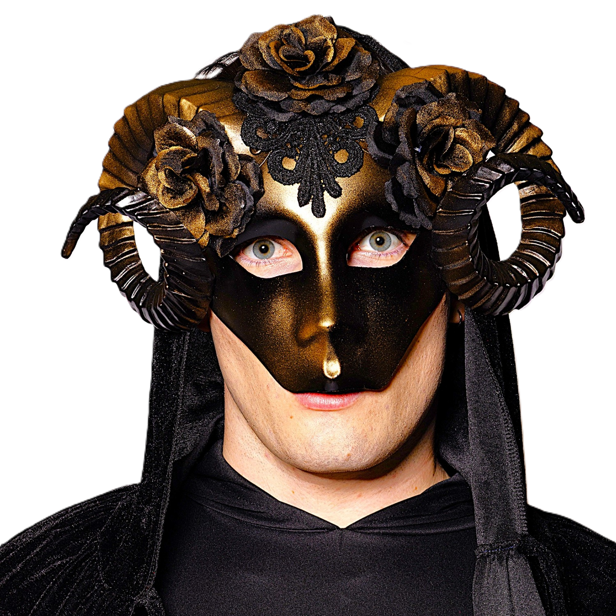 Eye Mask, Floral Ram, Golden