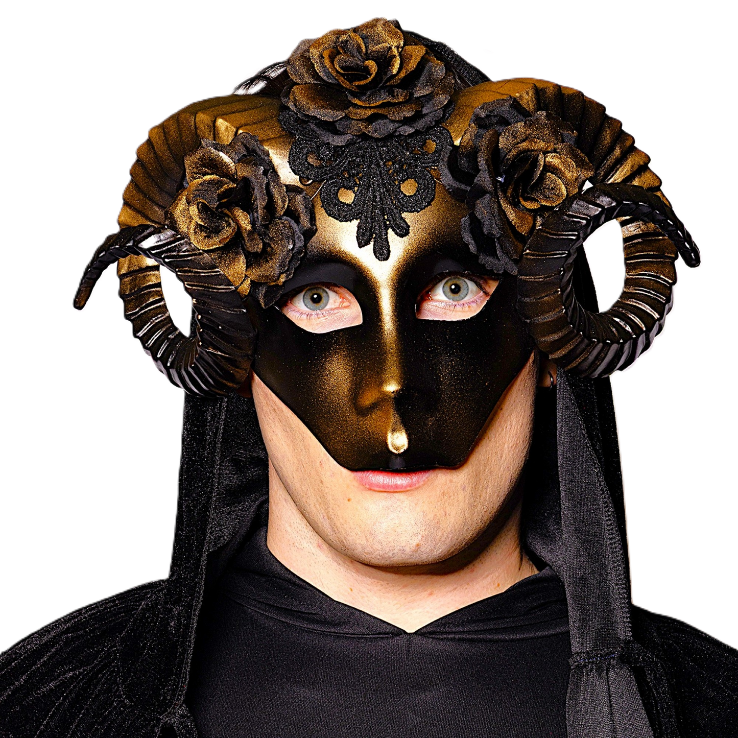 Eye Mask, Floral Ram, Golden