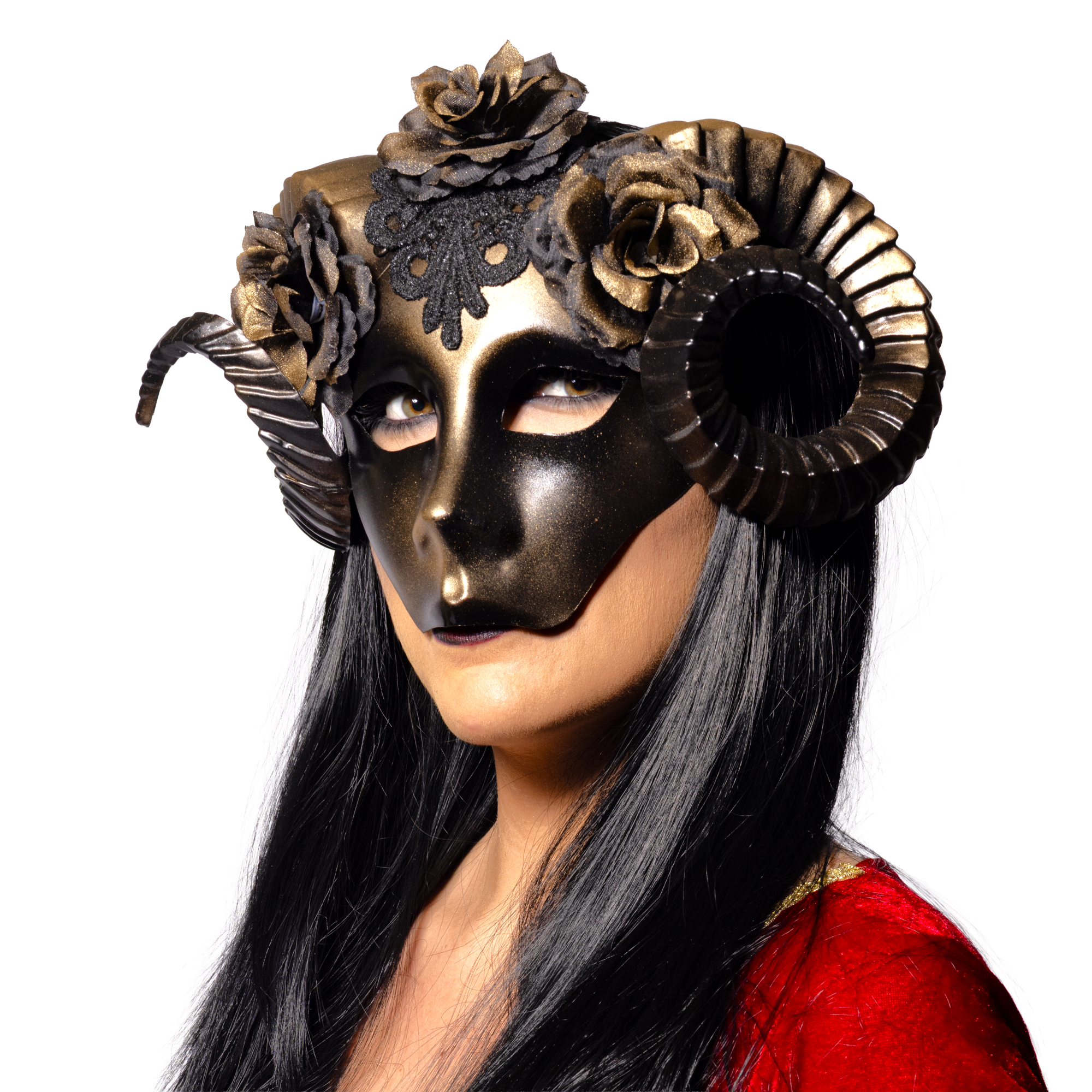 Eye Mask, Floral Ram, Golden