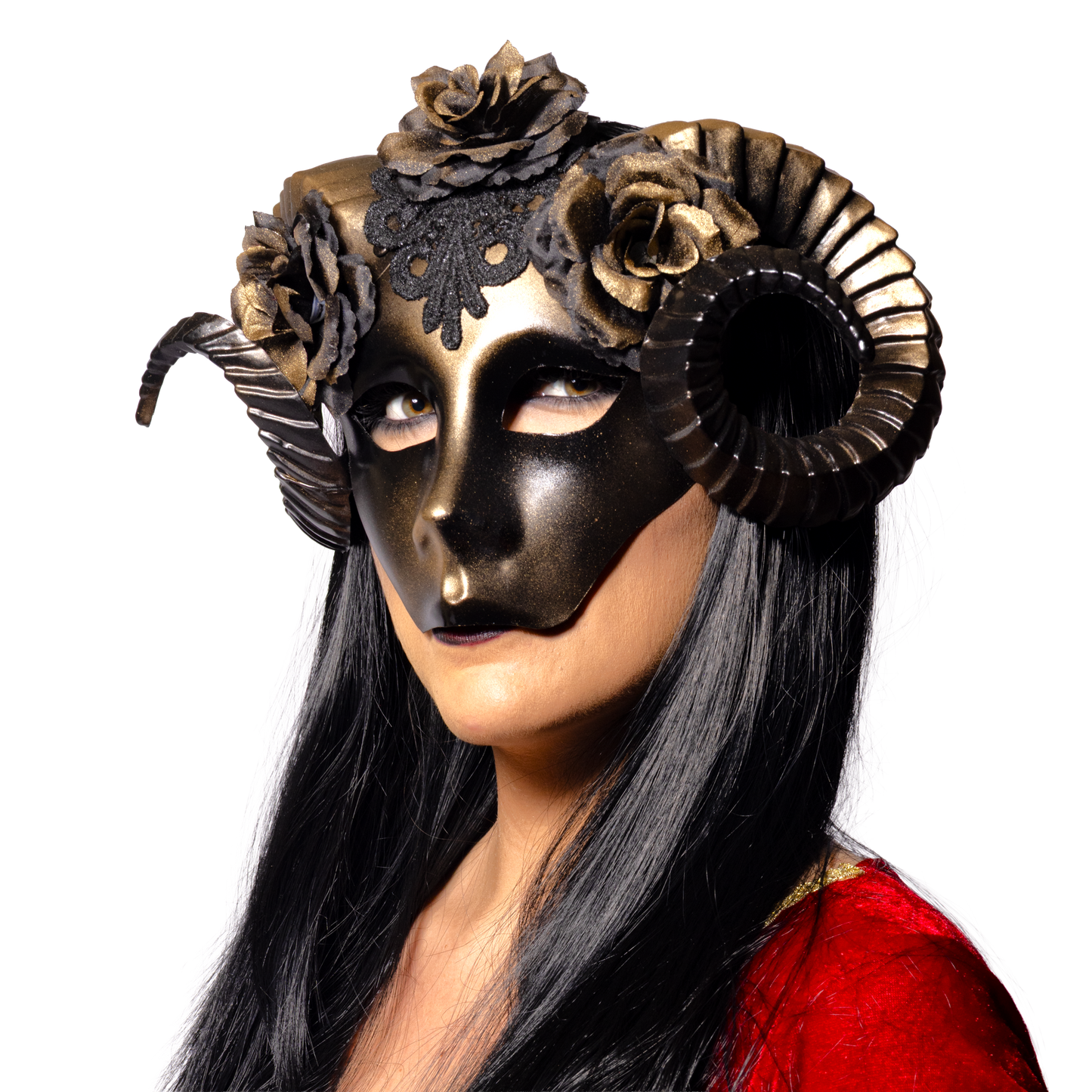 Eye Mask, Floral Ram, Golden