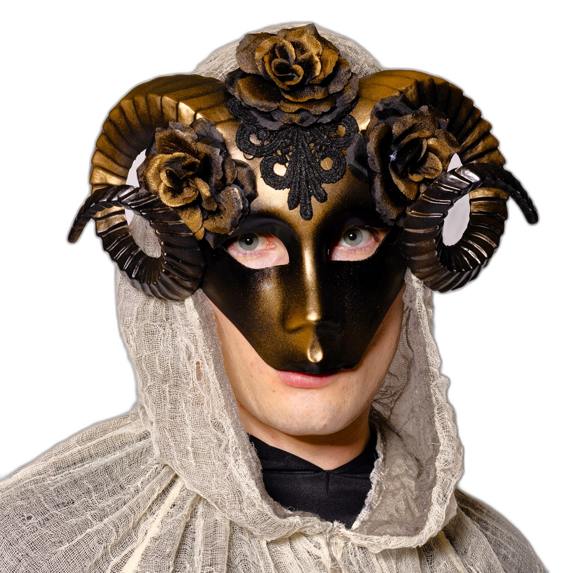 Eye Mask, Floral Ram, Golden