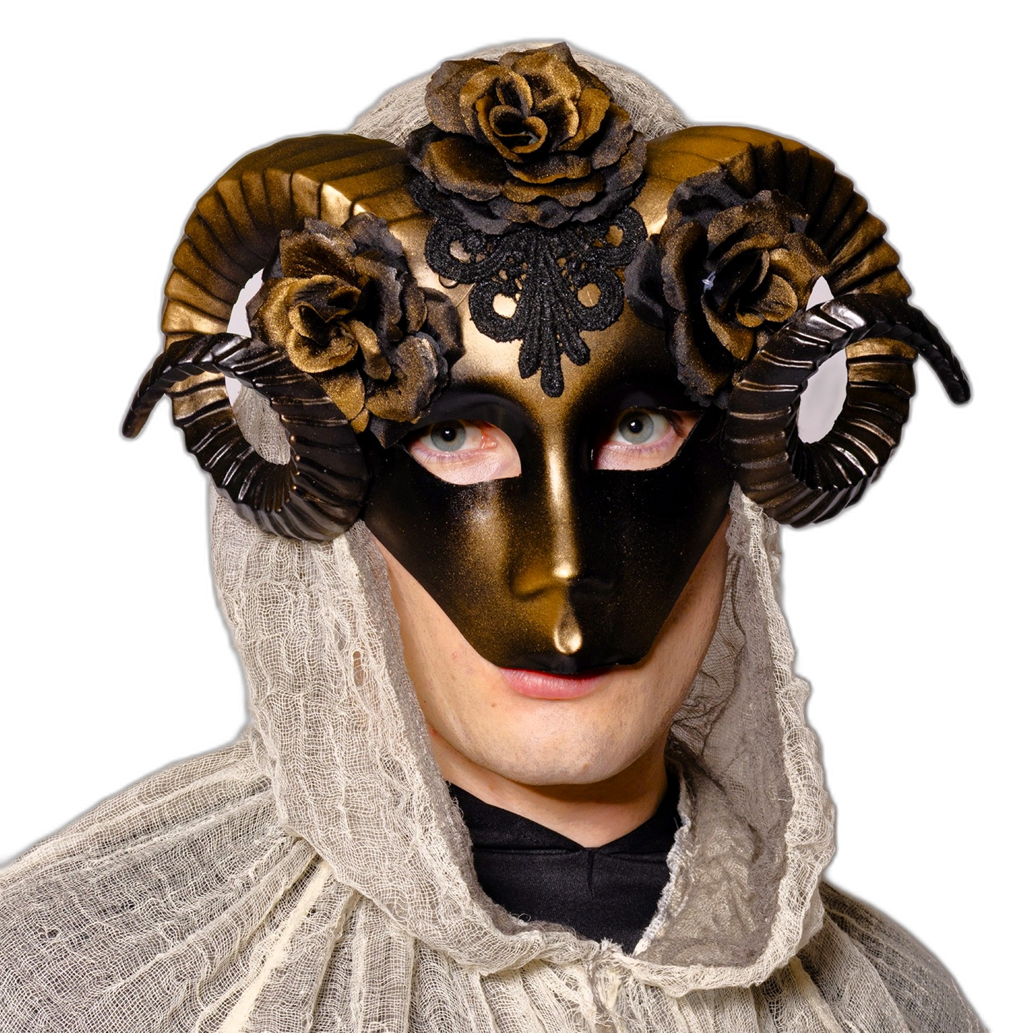 Eye Mask, Floral Ram, Golden