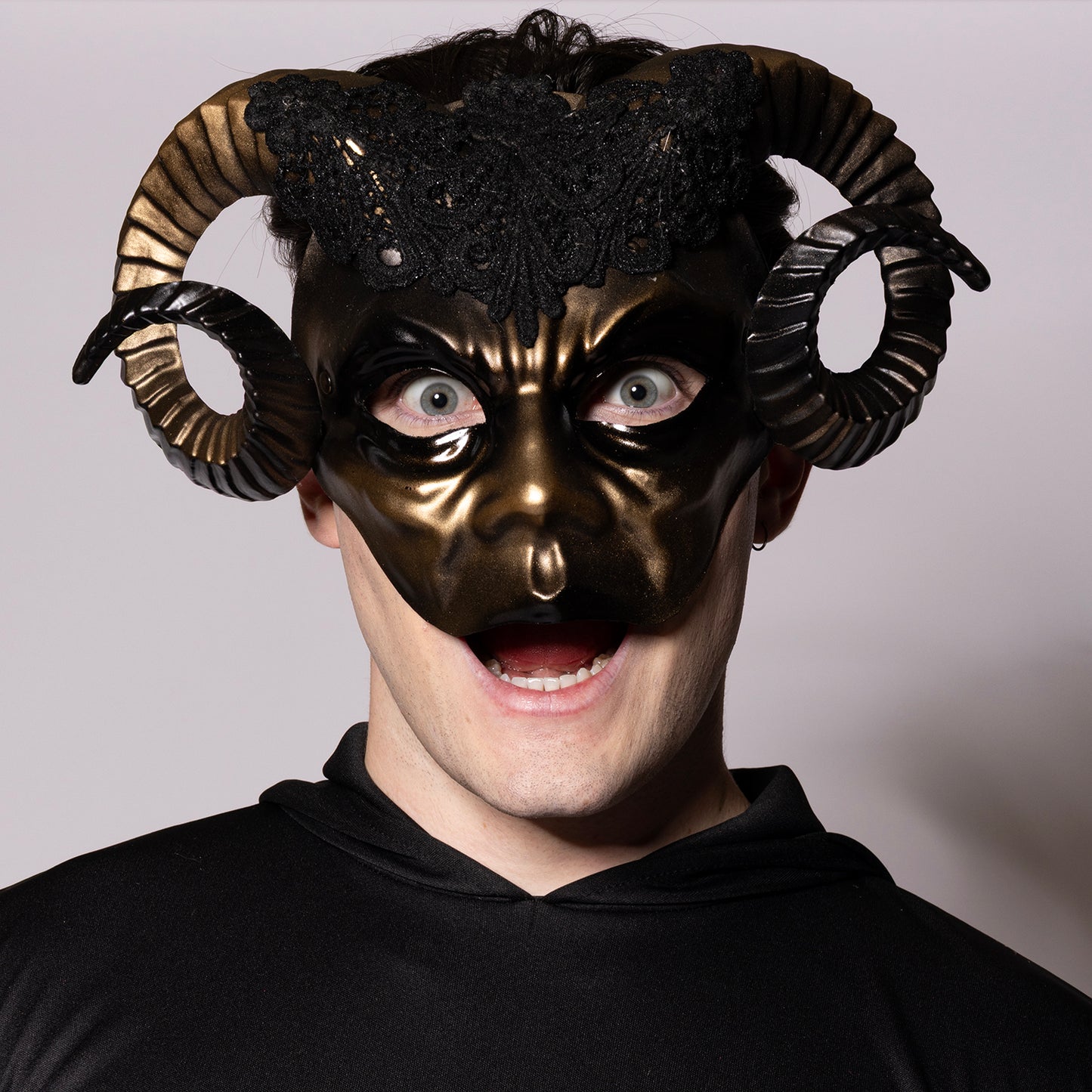 Eye Mask, Horned Ram, Golden