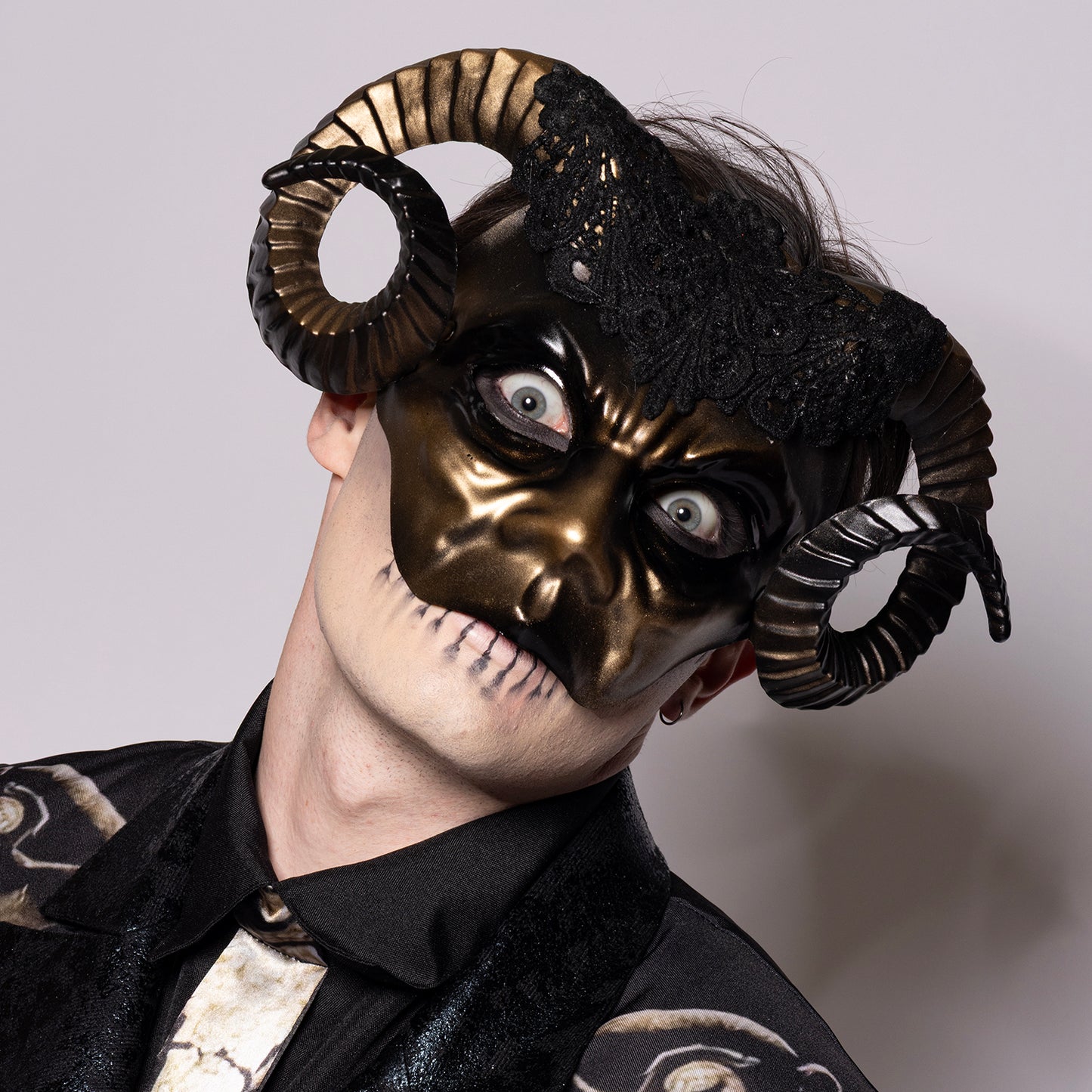Eye Mask, Horned Ram, Golden