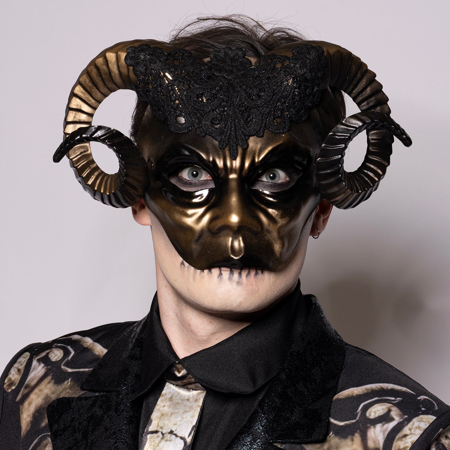 Eye Mask, Horned Ram, Golden