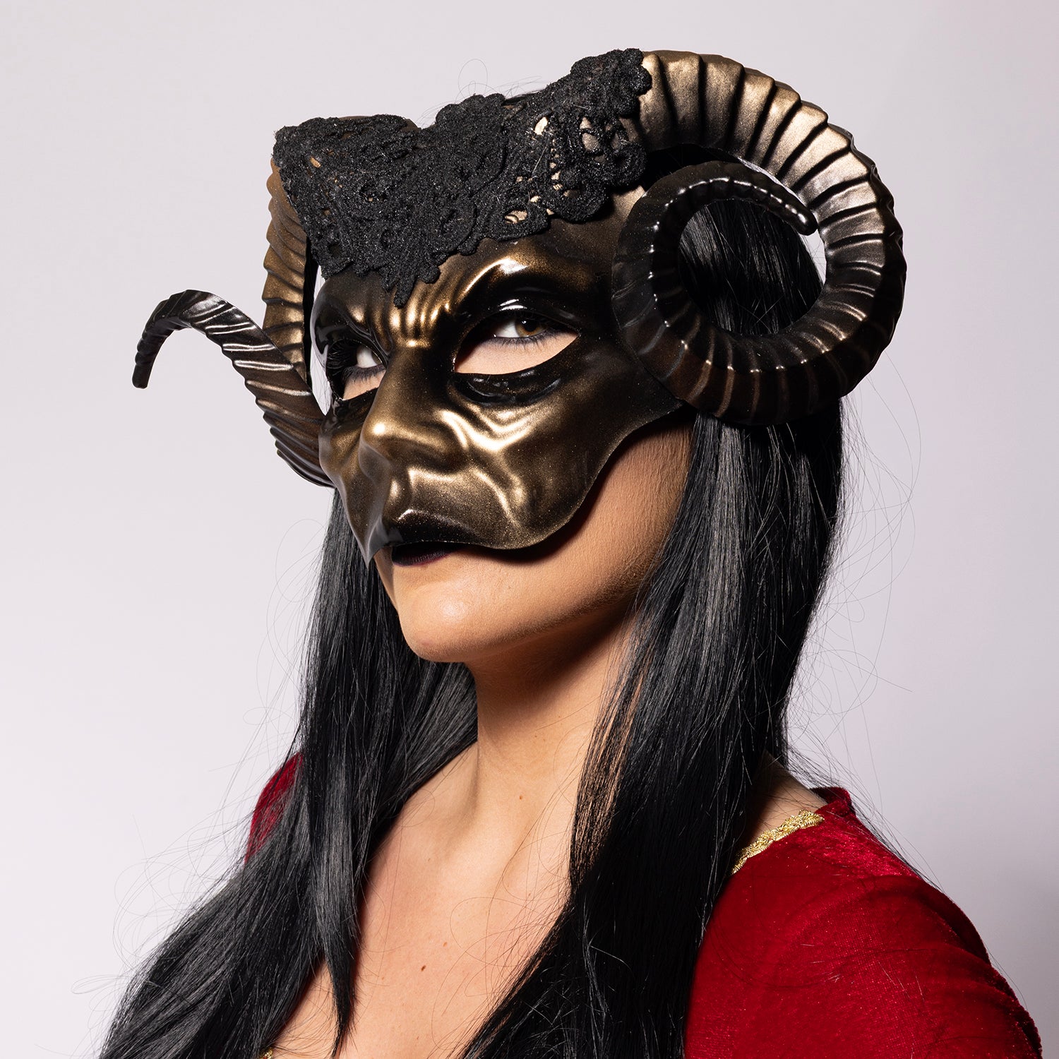Eye Mask, Horned Ram, Golden