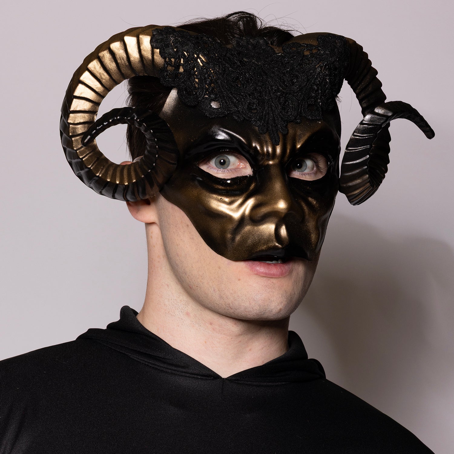 Eye Mask, Horned Ram, Golden
