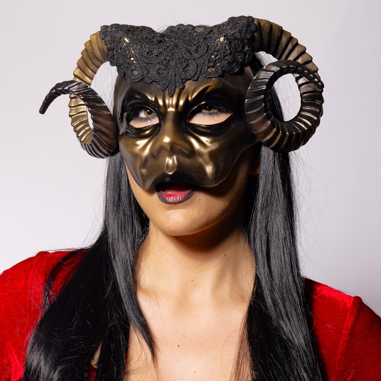 Eye Mask, Horned Ram, Golden