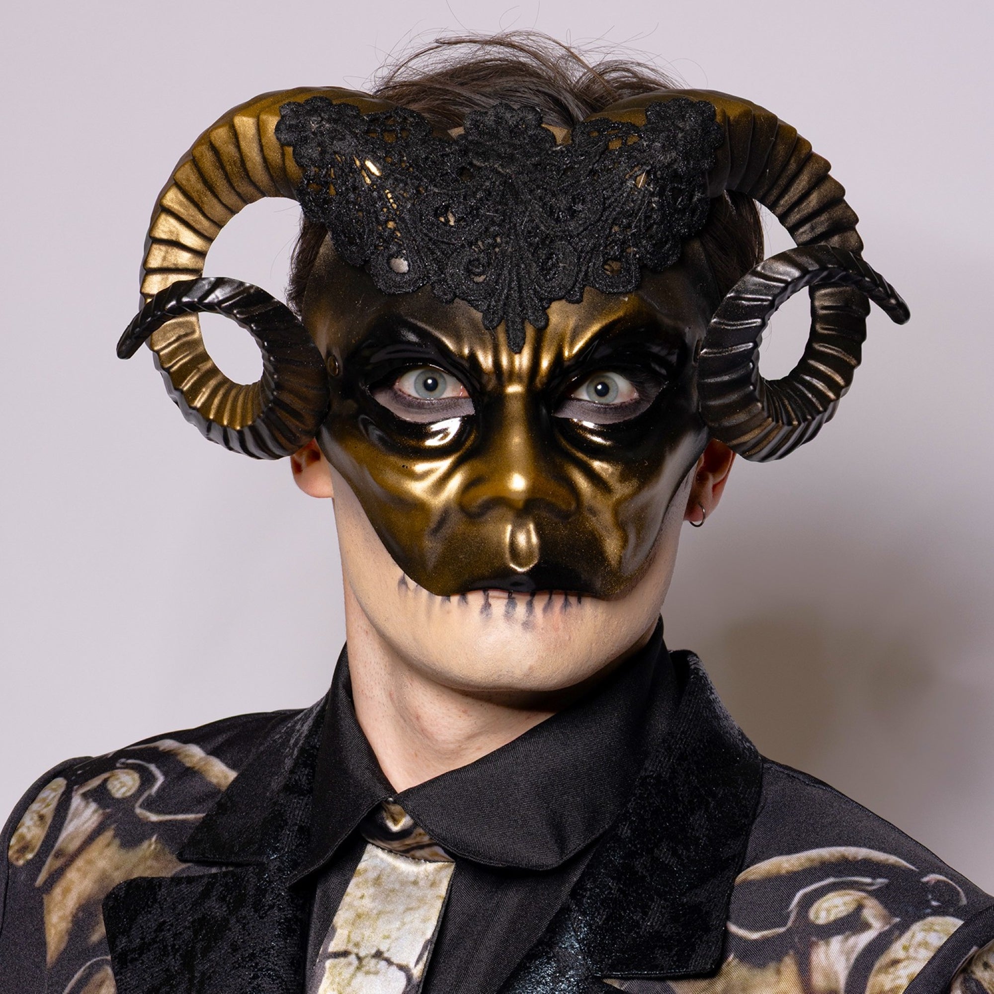 Eye Mask, Horned Ram, Golden