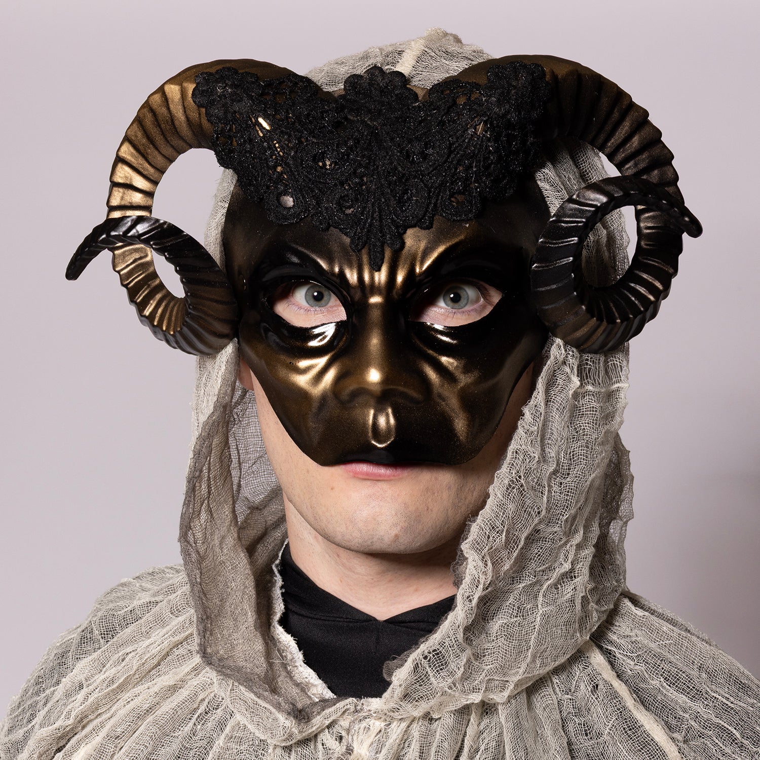 Eye Mask, Horned Ram, Golden