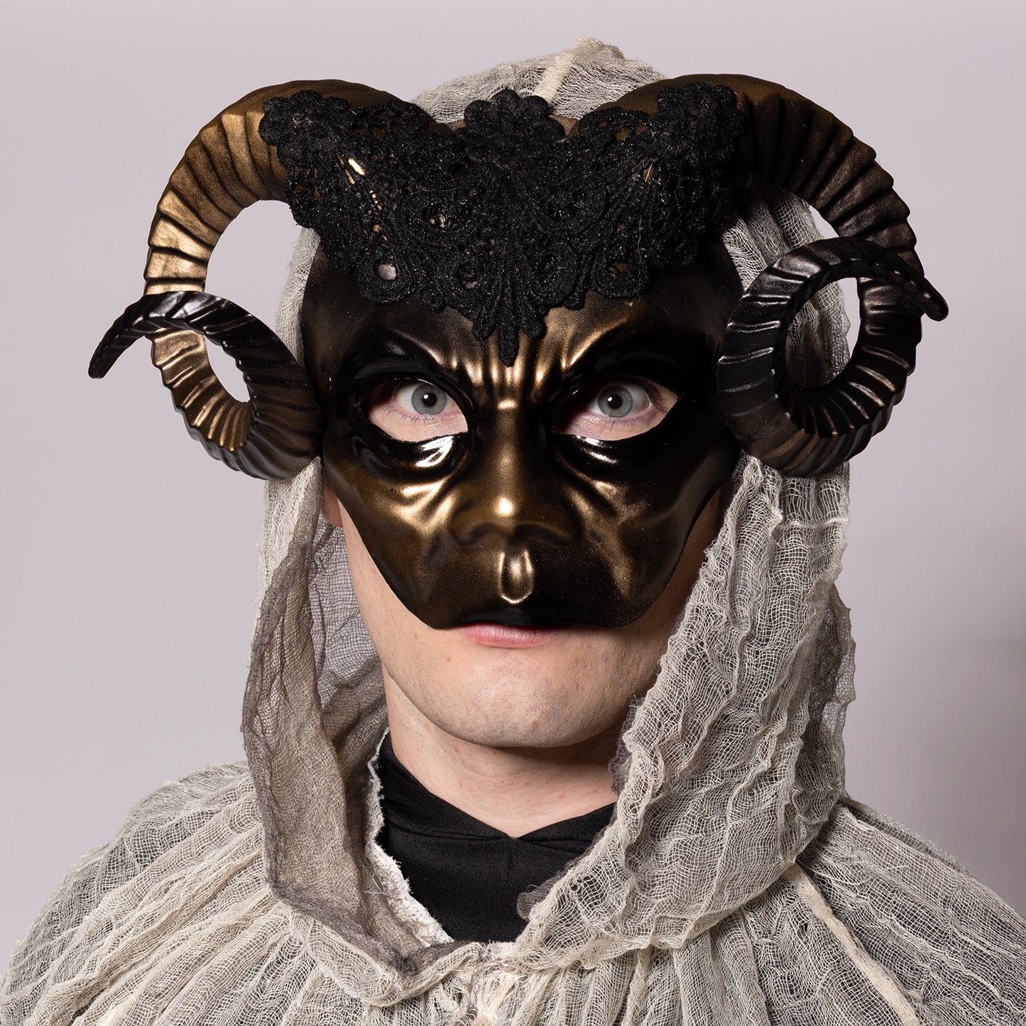 Eye Mask, Horned Ram, Golden