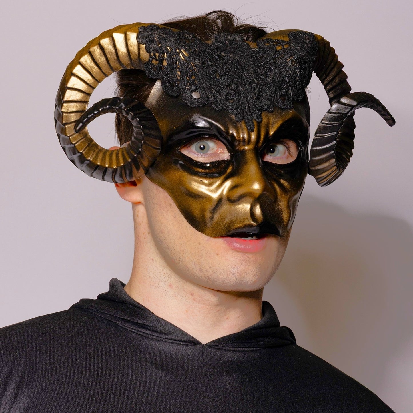 Eye Mask, Horned Ram, Golden