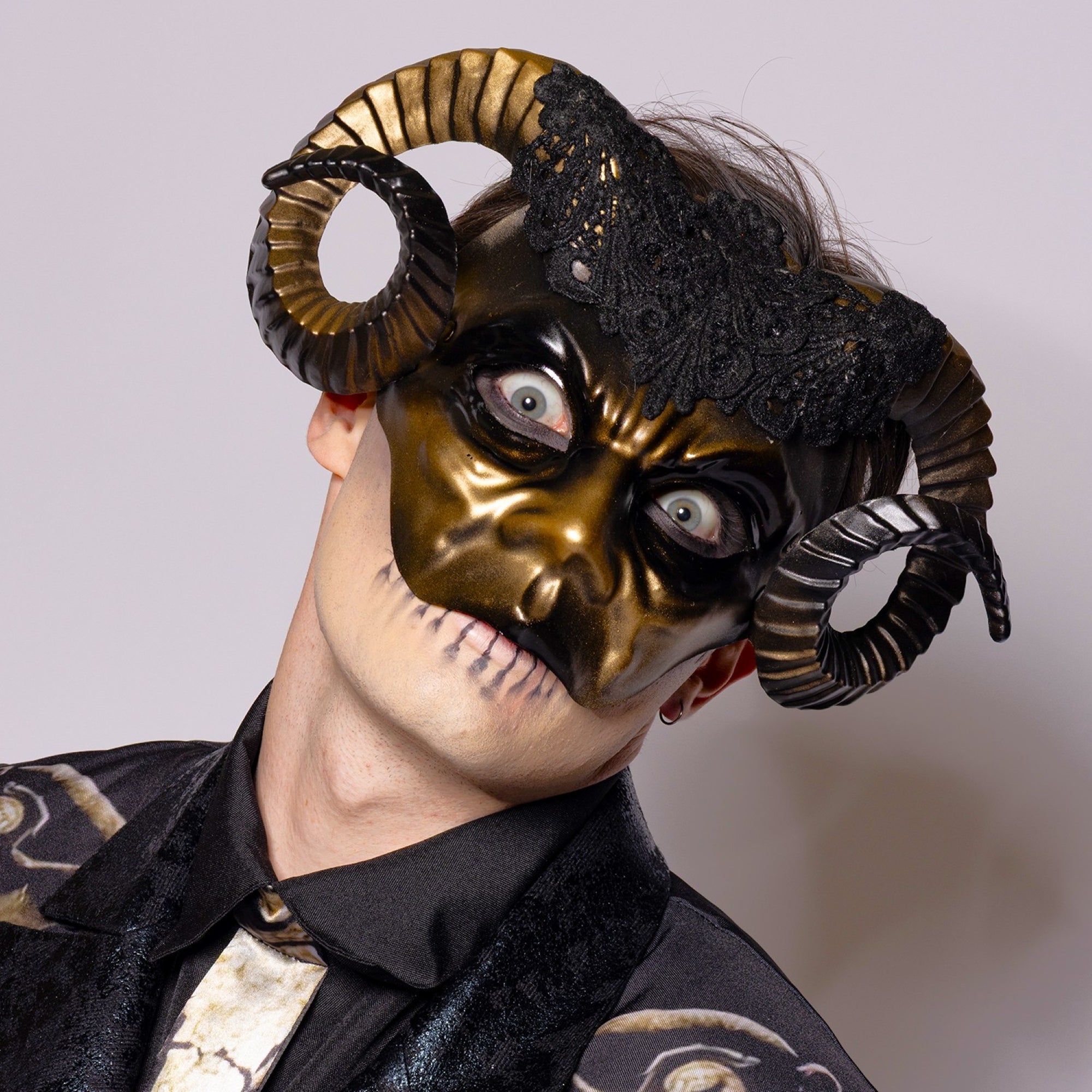 Eye Mask, Horned Ram, Golden