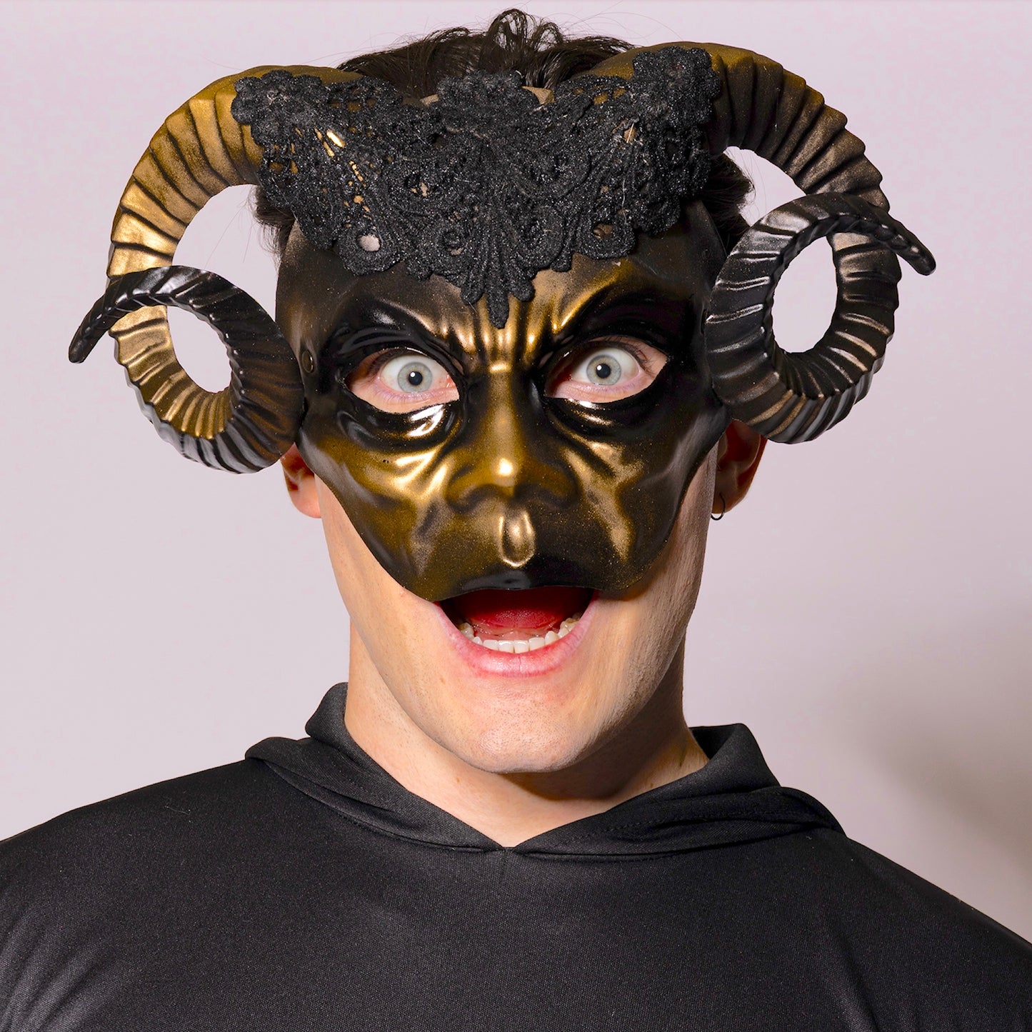 Eye Mask, Horned Ram, Golden