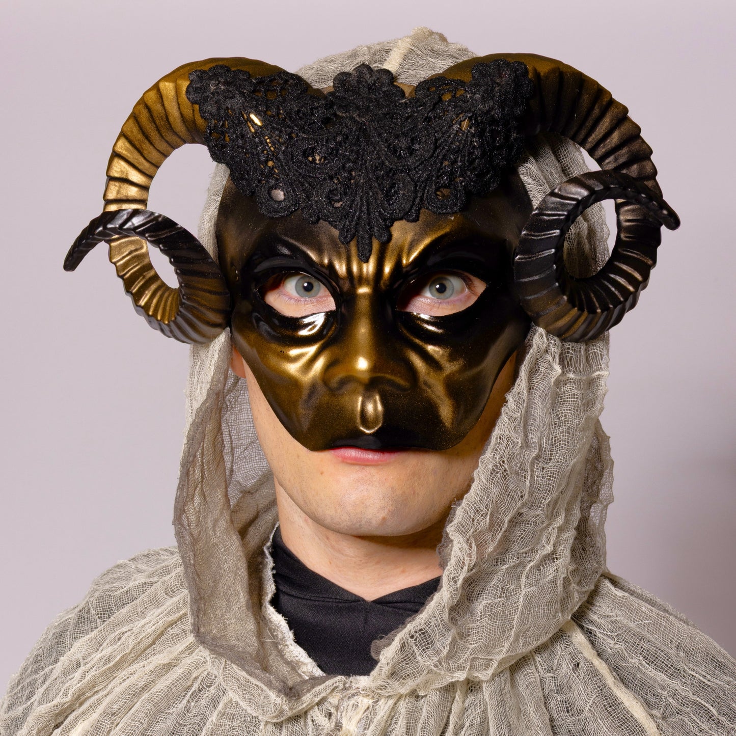 Eye Mask, Horned Ram, Golden