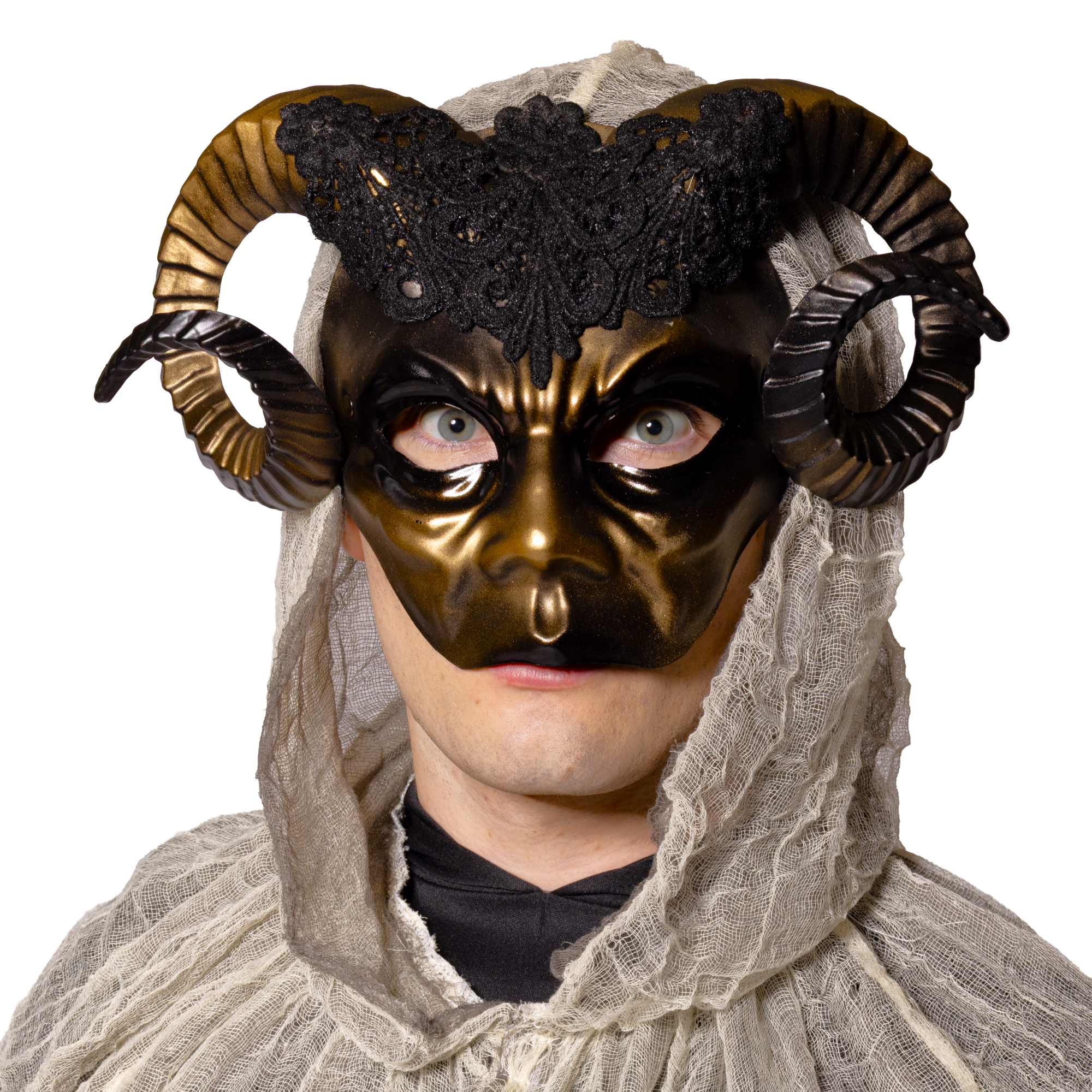Eye Mask, Horned Ram, Golden