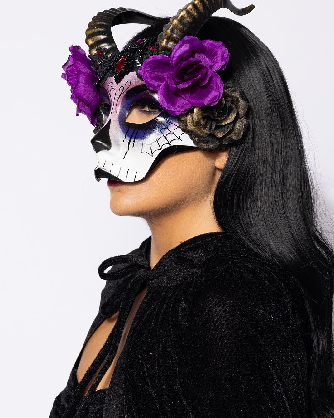 Lady Day of The Dead Horned Mask