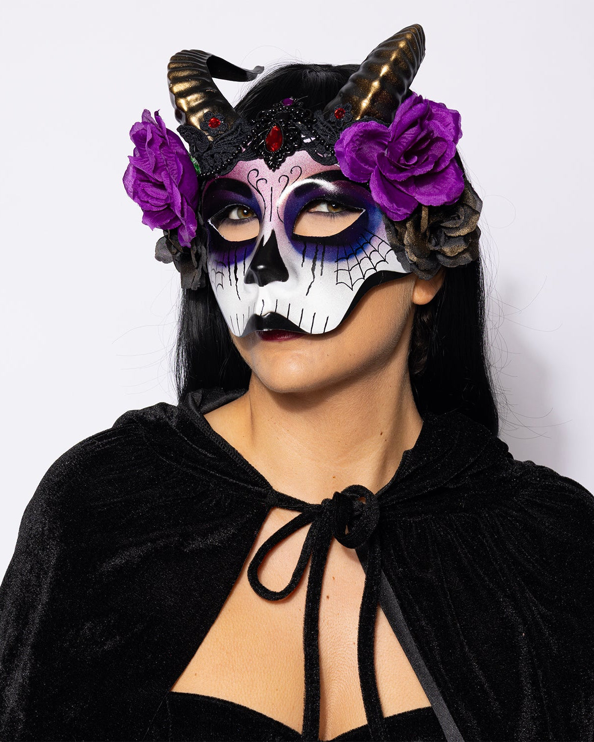 Lady Day of The Dead Horned Mask