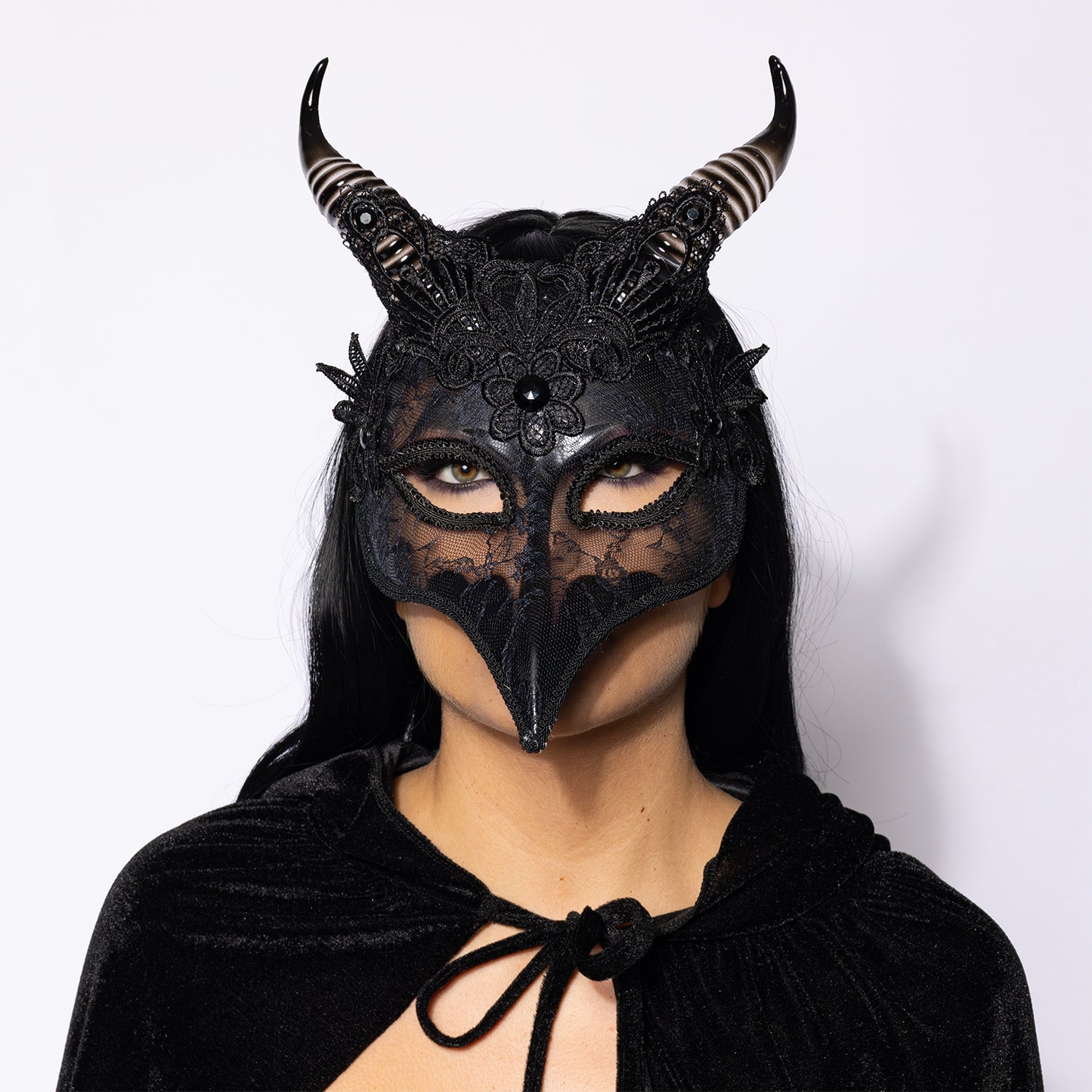 Deluxe Venetian Raven Mask