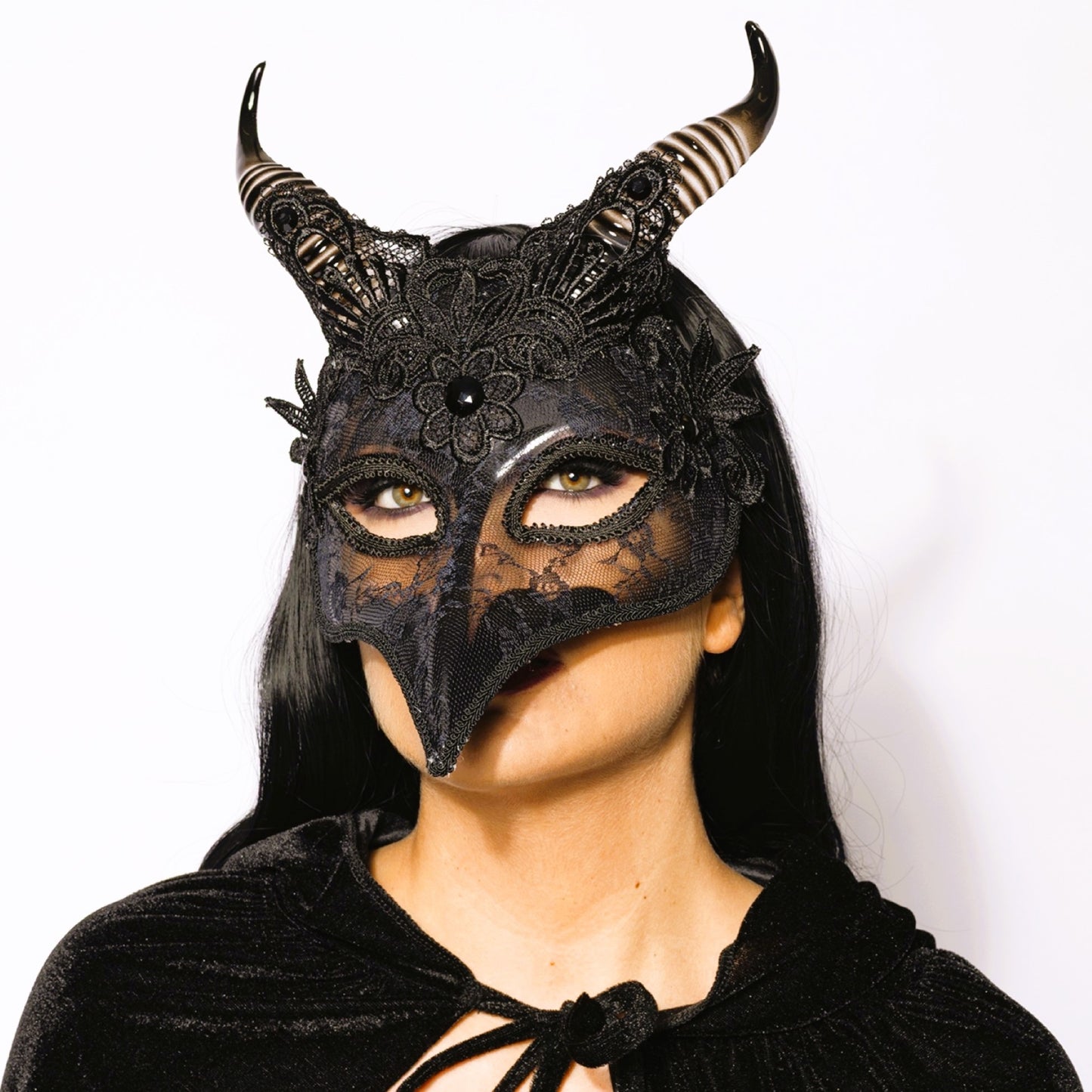 Deluxe Venetian Raven Mask