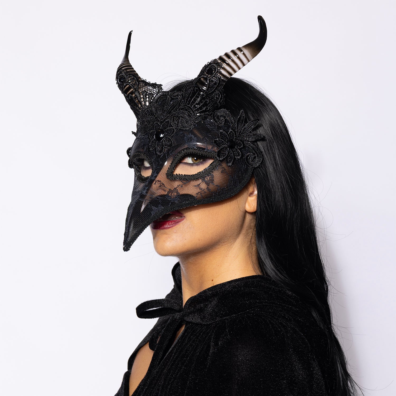 Deluxe Venetian Raven Mask