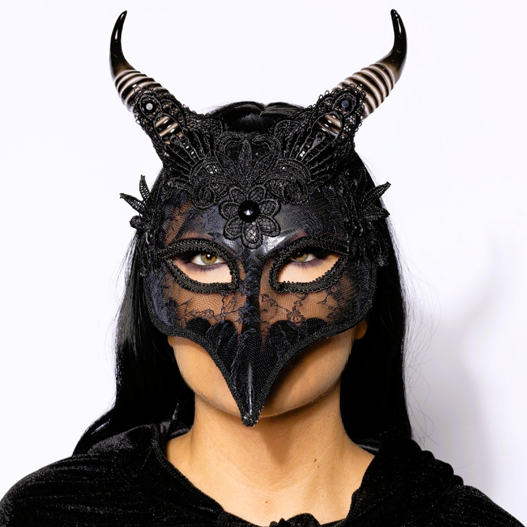 Deluxe Venetian Raven Mask