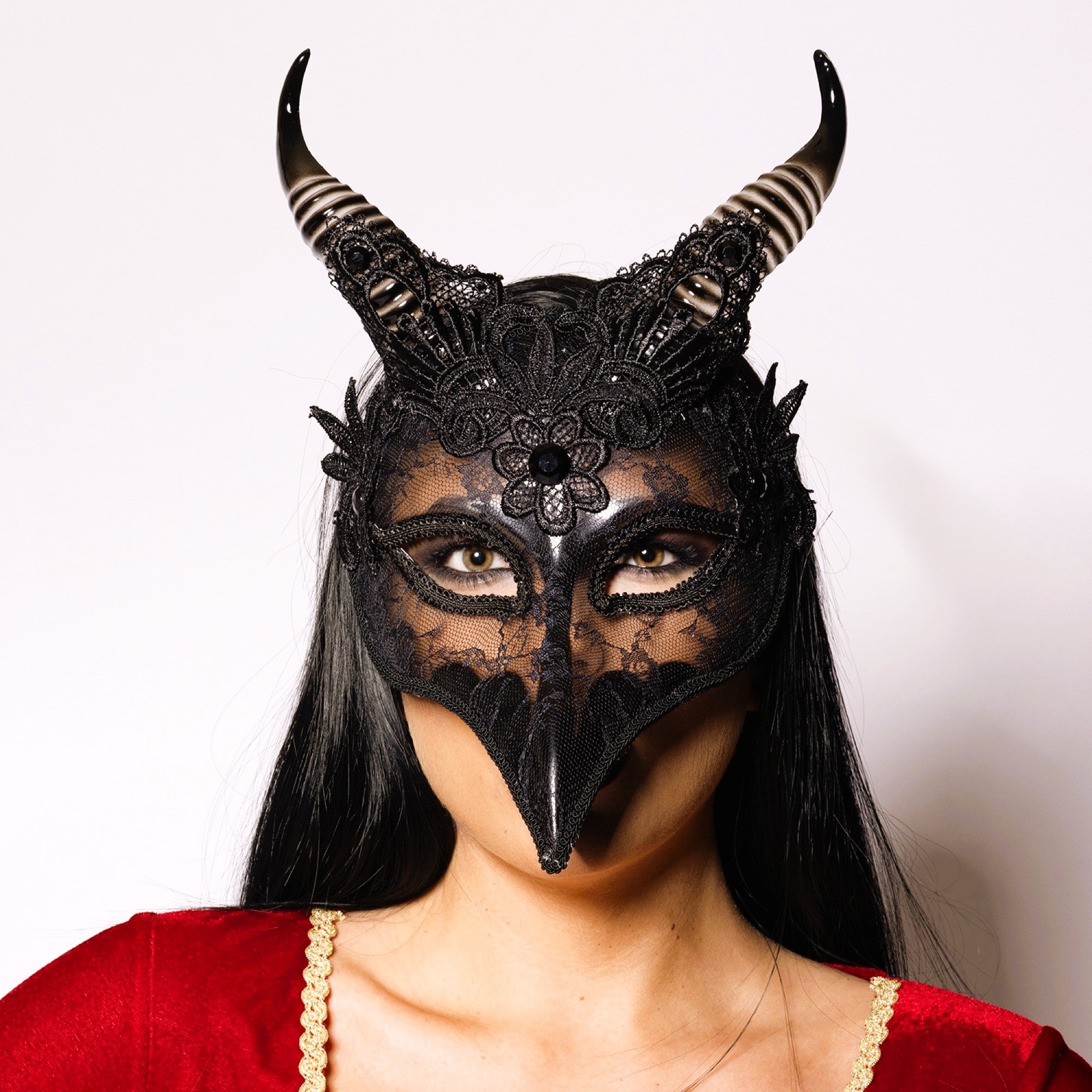 Deluxe Venetian Raven Mask