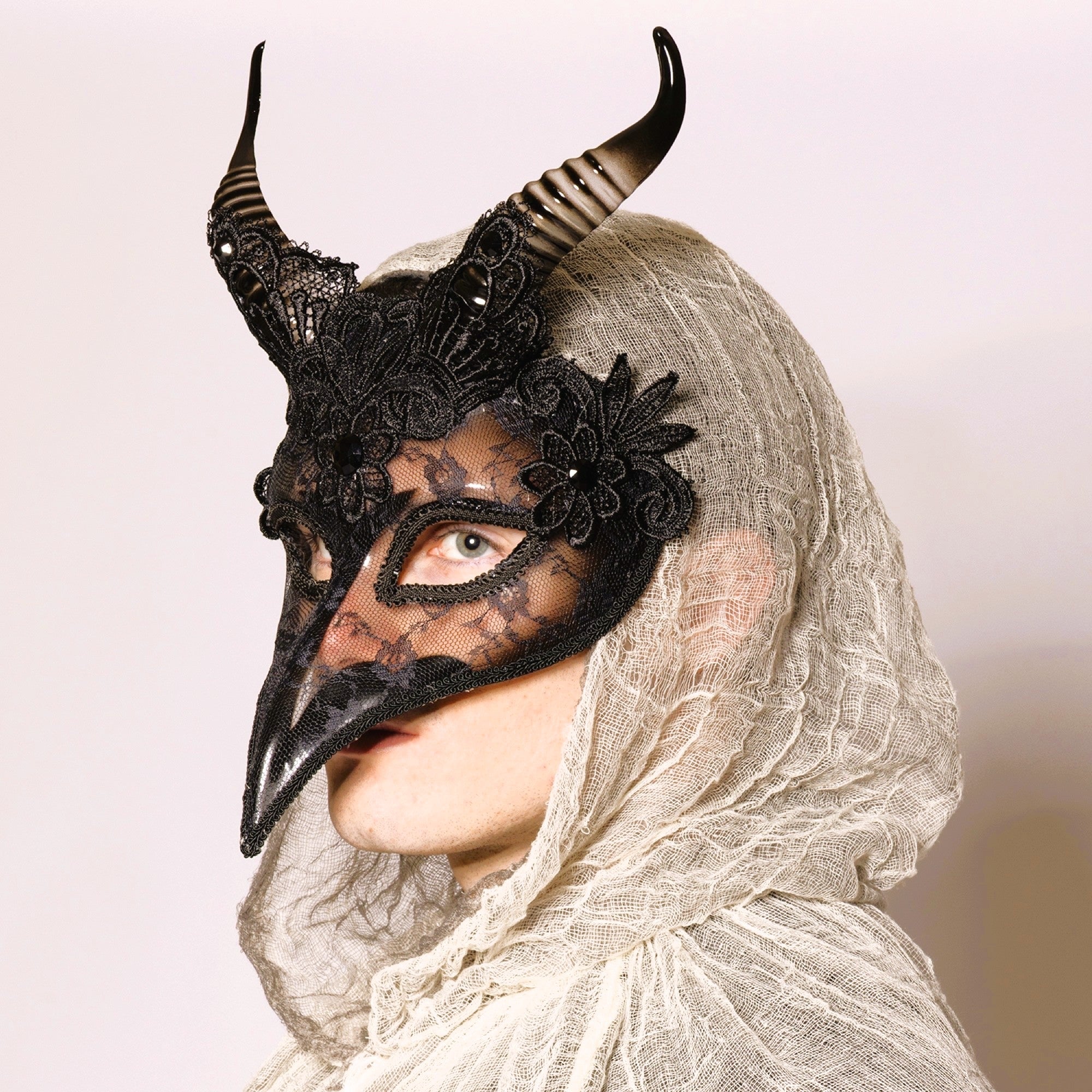Deluxe Venetian Raven Mask