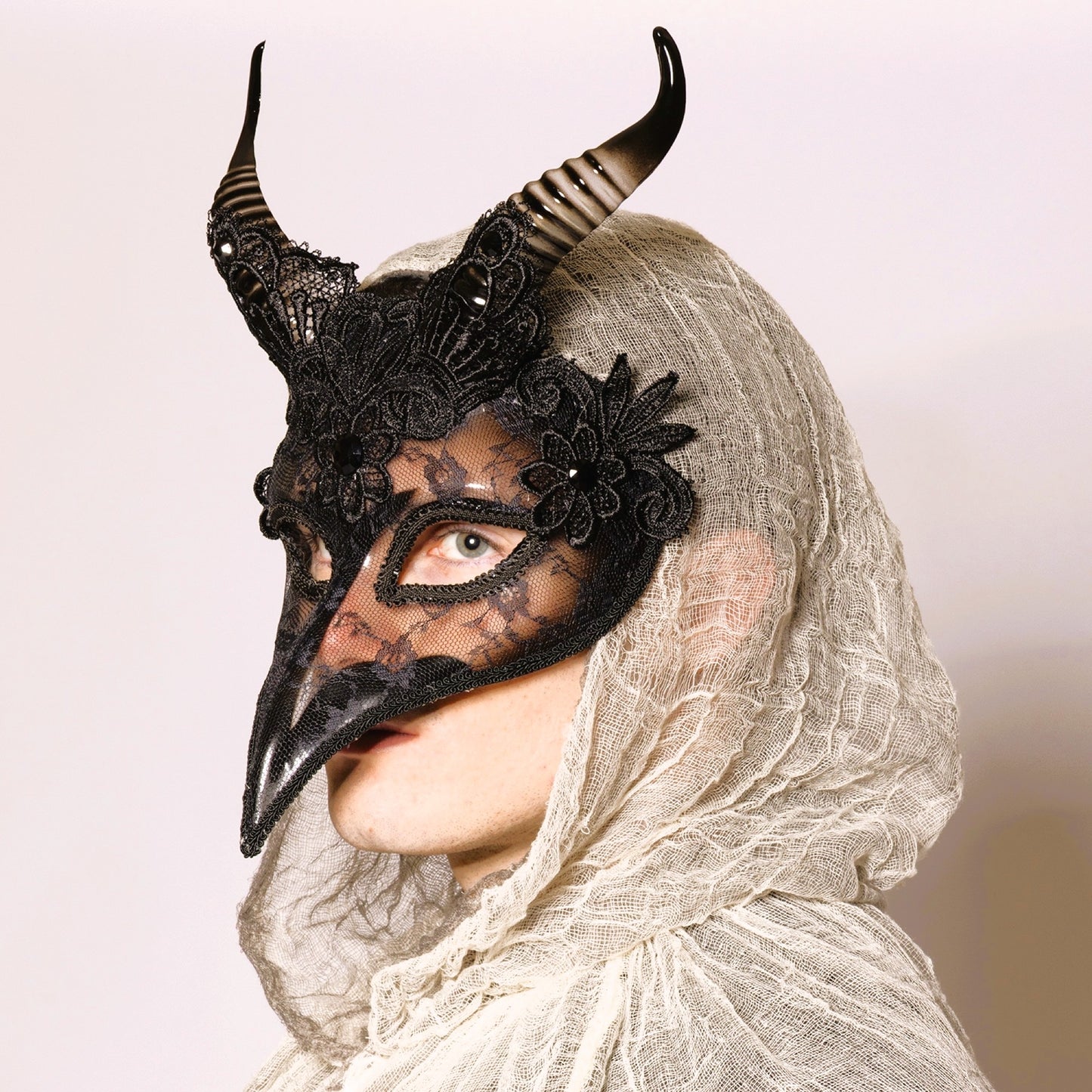 Deluxe Venetian Raven Mask