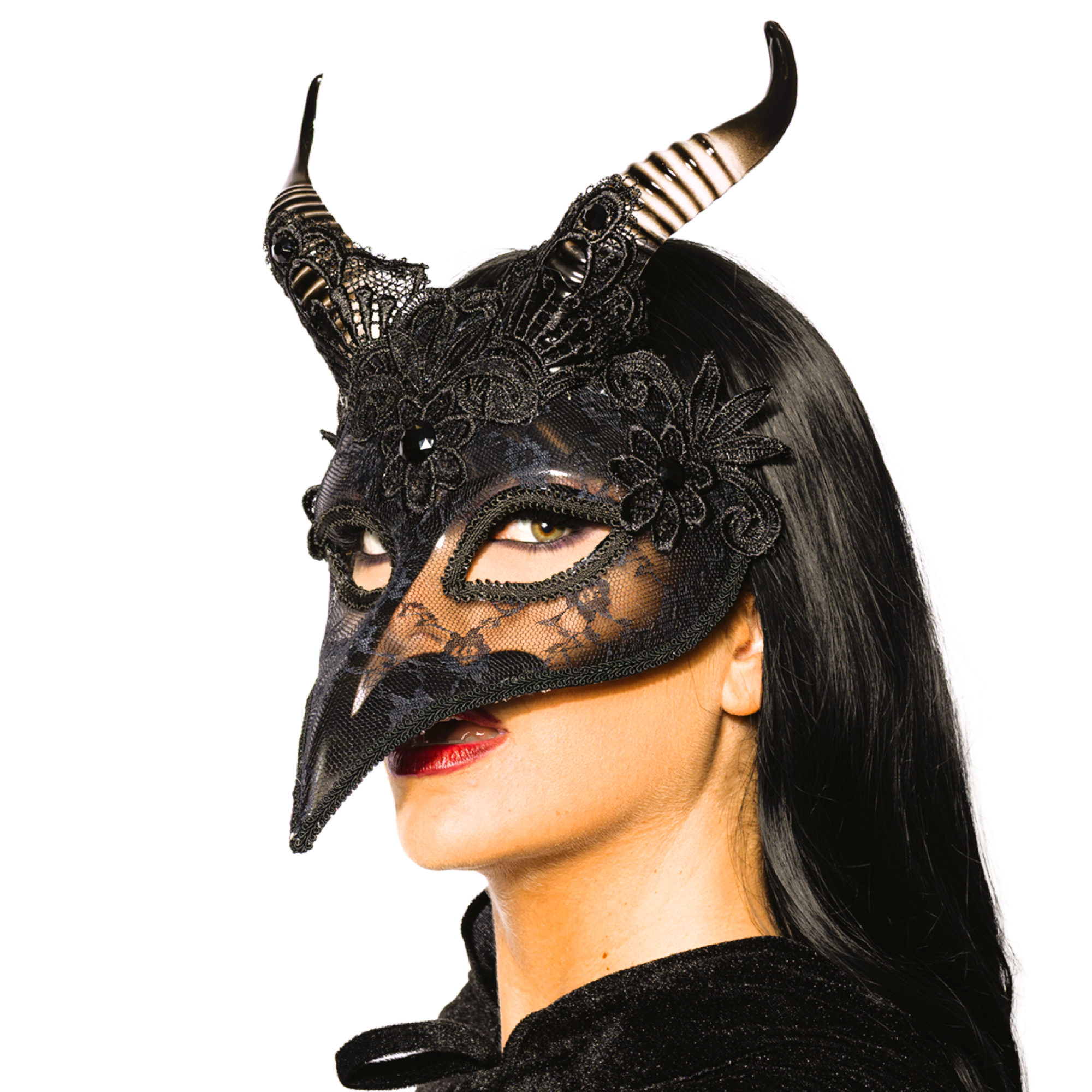 Deluxe Venetian Raven Mask