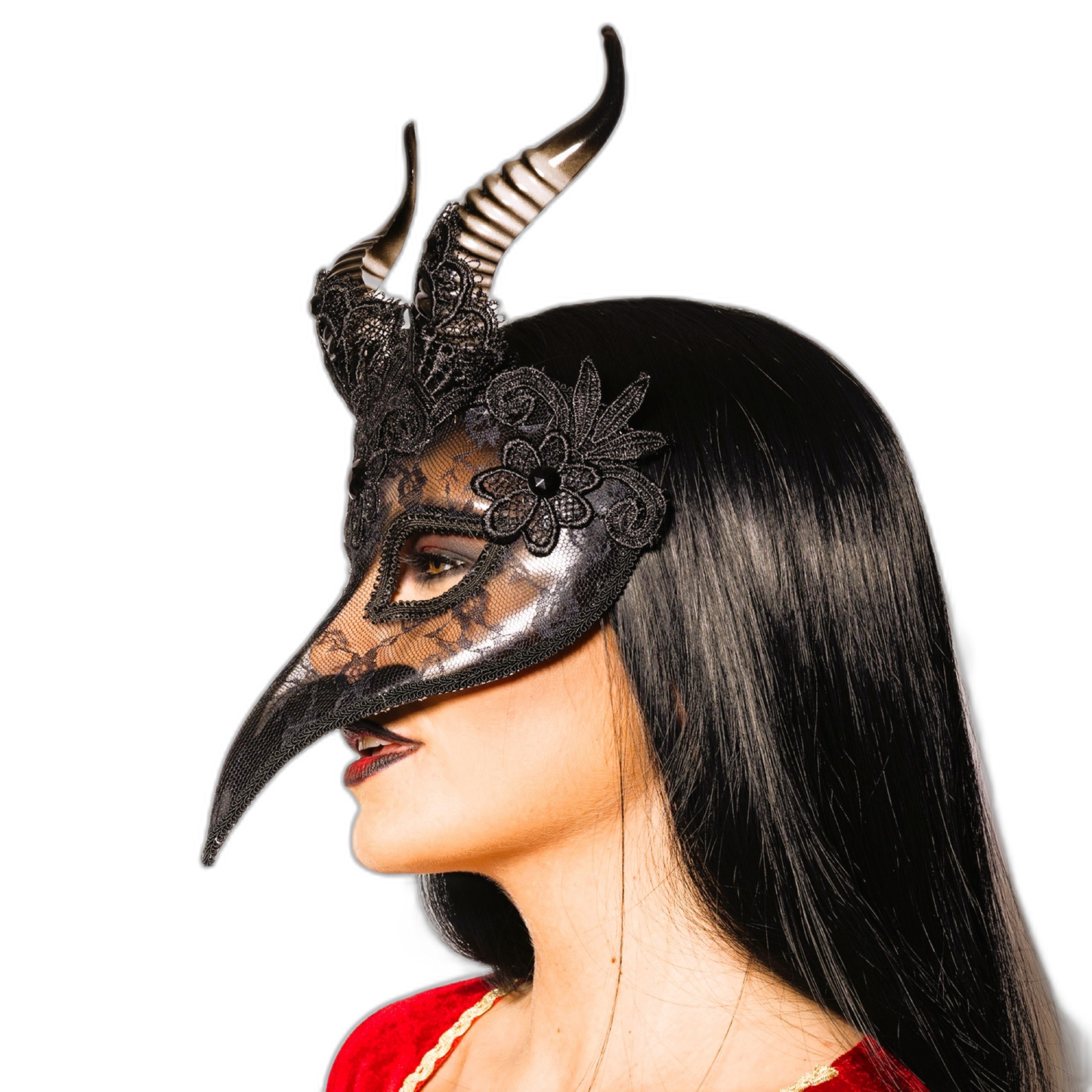 Deluxe Venetian Raven Mask
