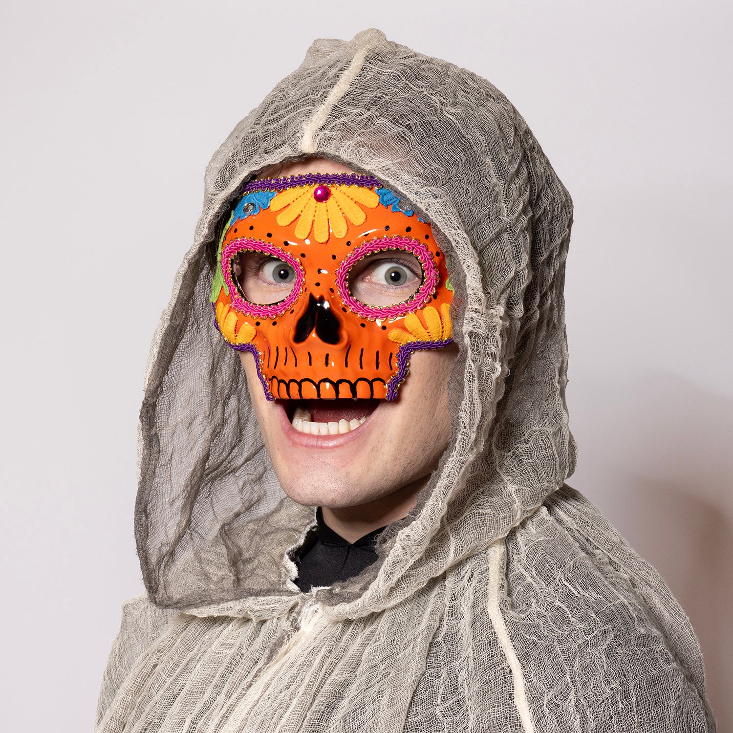 Sugar Skull Mask, Orange