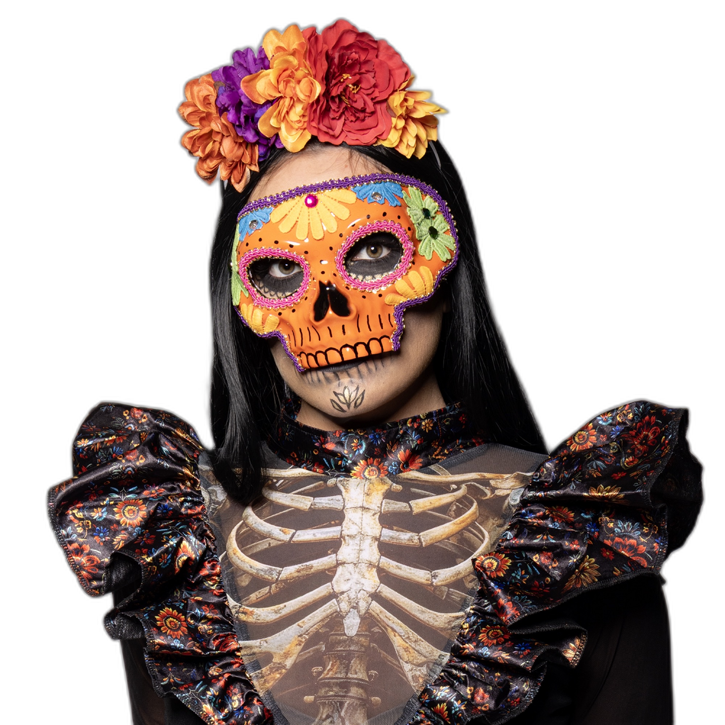 Sugar Skull Mask, Orange