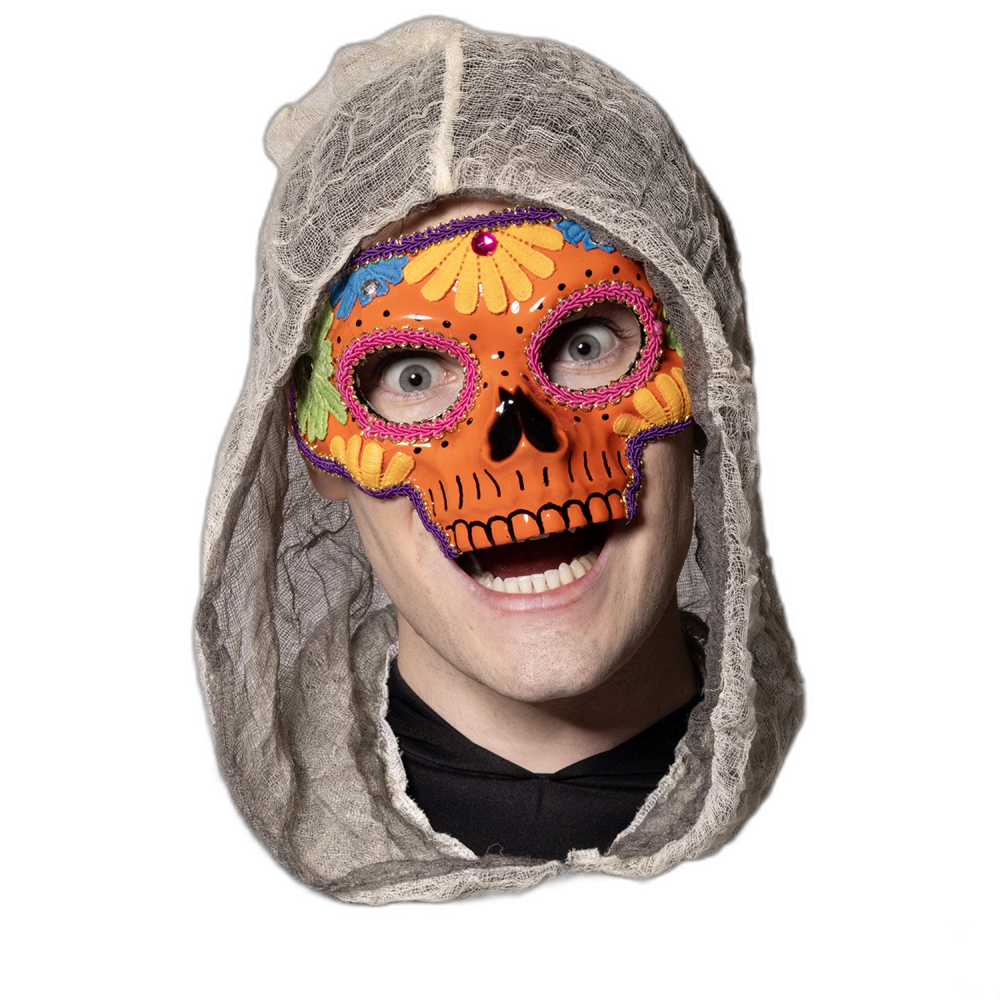 Sugar Skull Mask, Orange