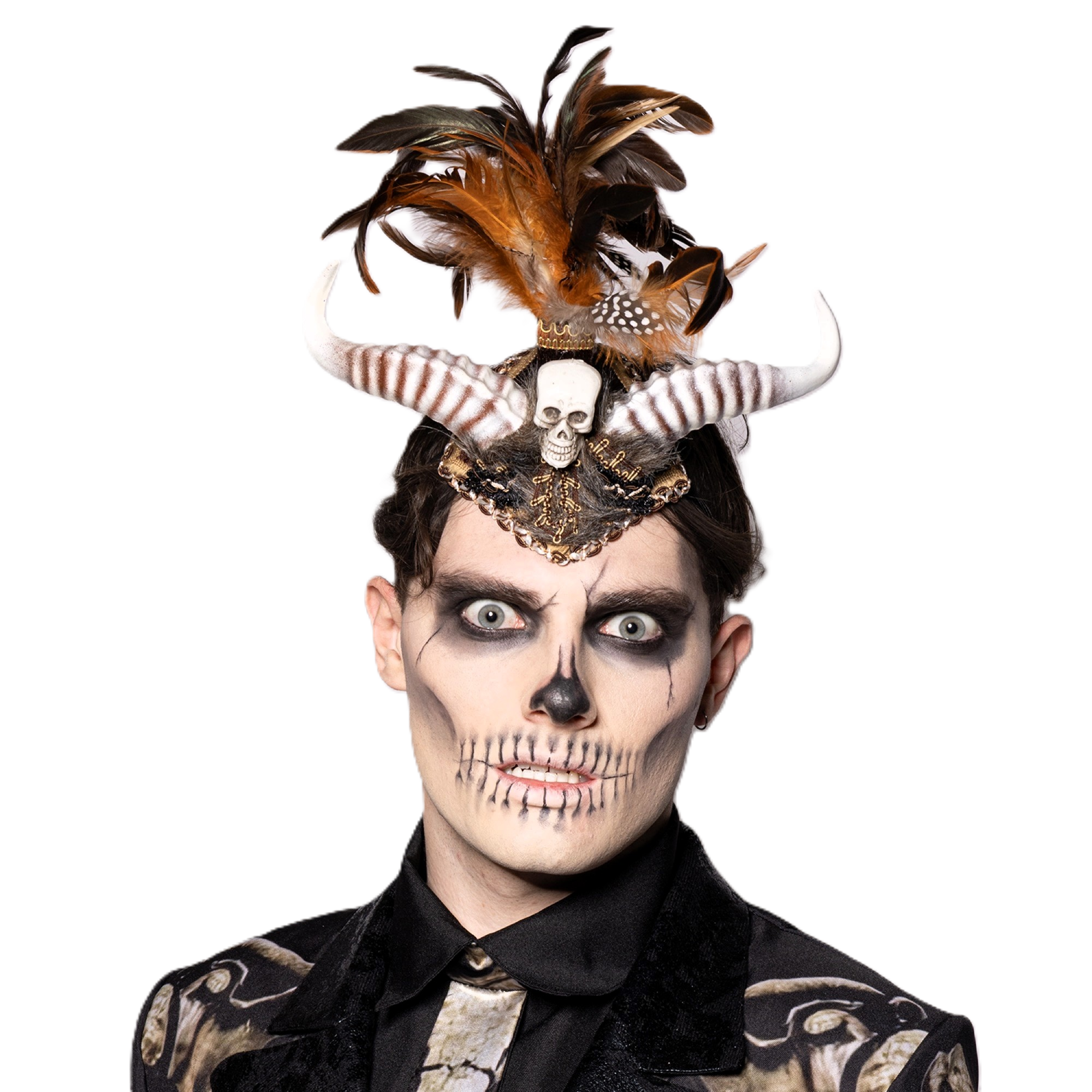 Headdress, Voodoo, Horned Mohawk