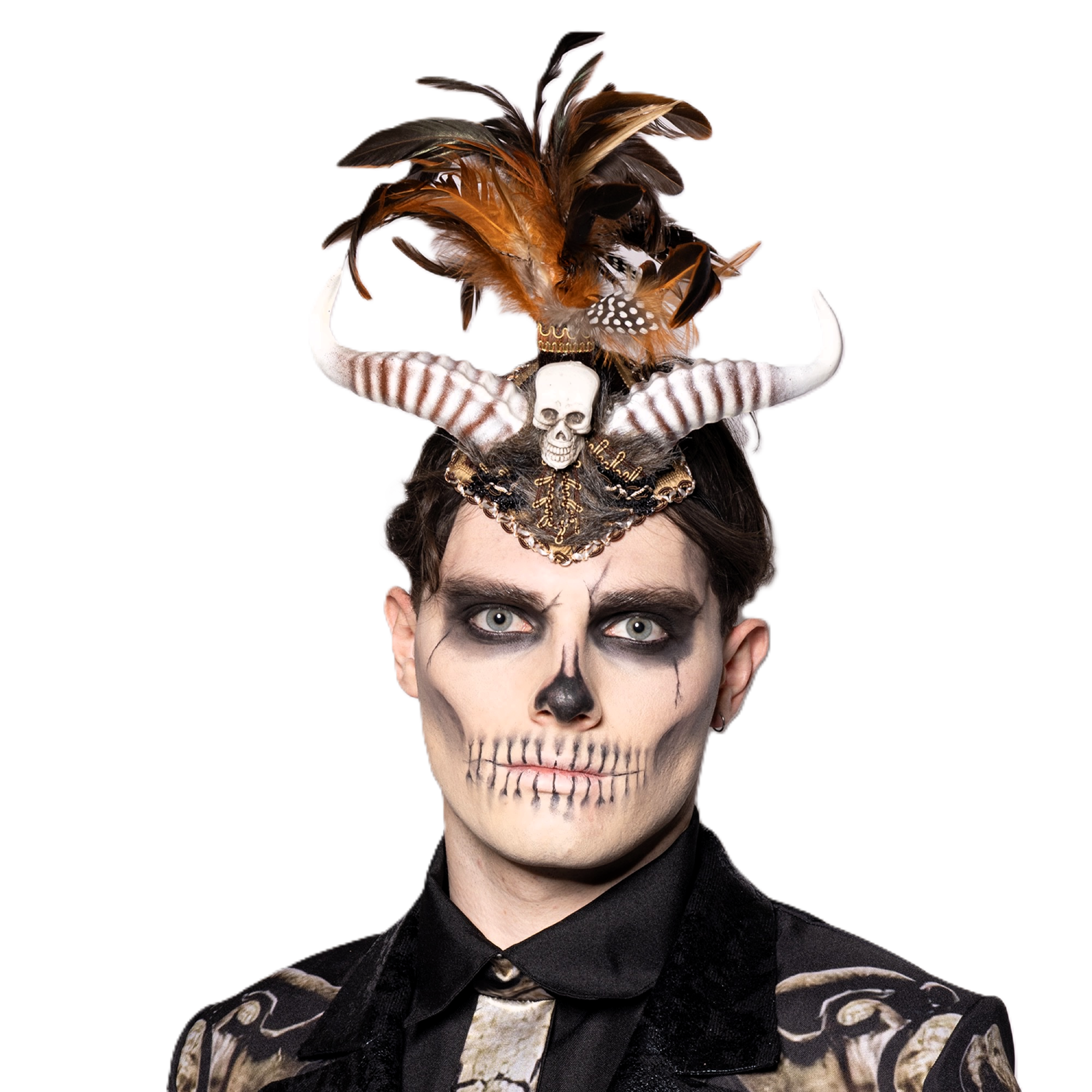Headdress, Voodoo, Horned Mohawk