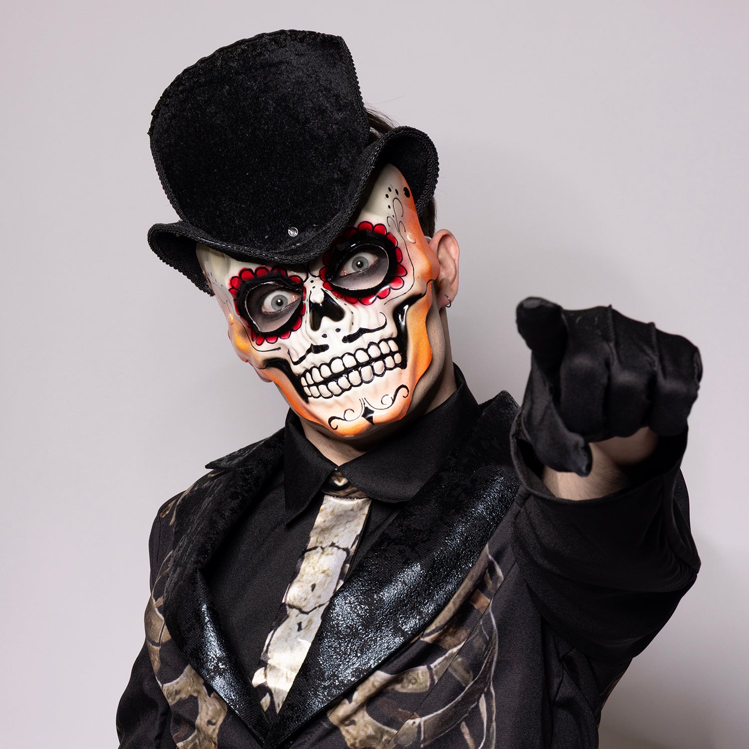 Day of the Dead, Top Hat, Skull Mask