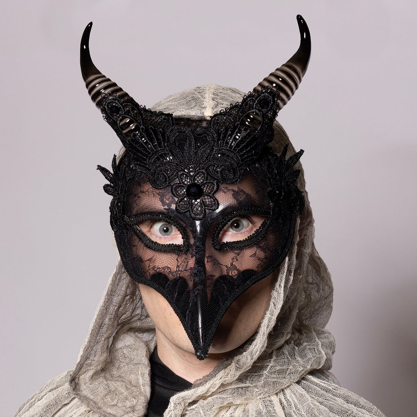 Deluxe Venetian Raven Mask